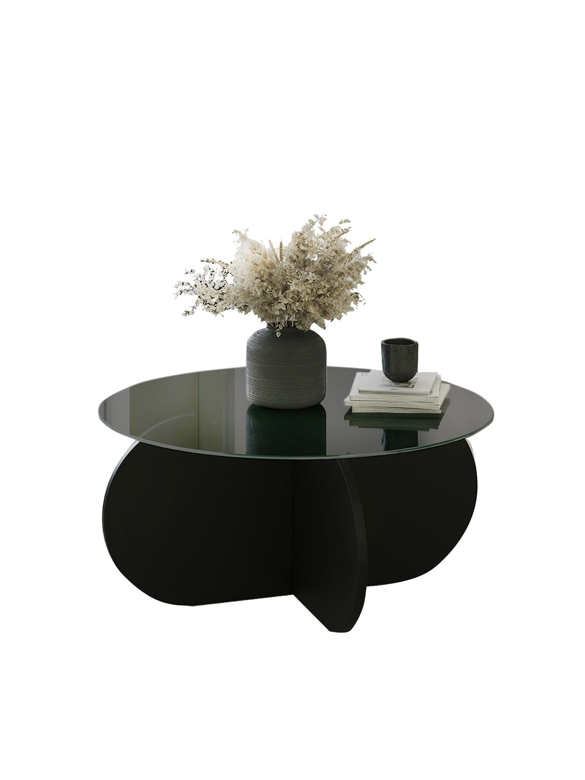Bubble Coffee Table  Smoked Glass - Black