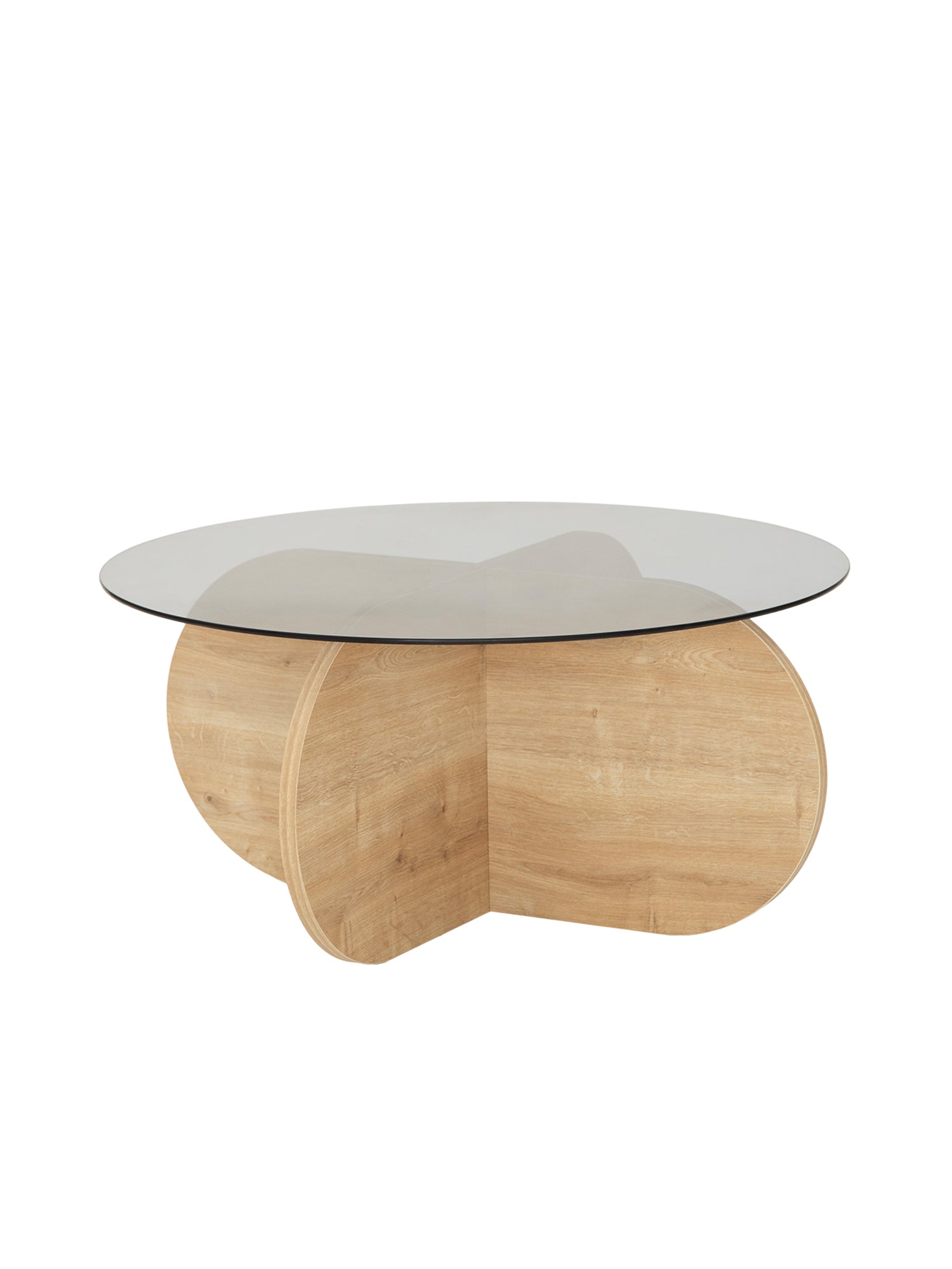 Bubble Coffee Table Smoked Glass - Oak8