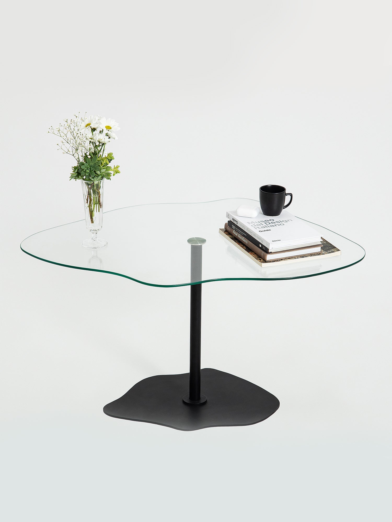 Dior Black Coffee Table Clear Glass