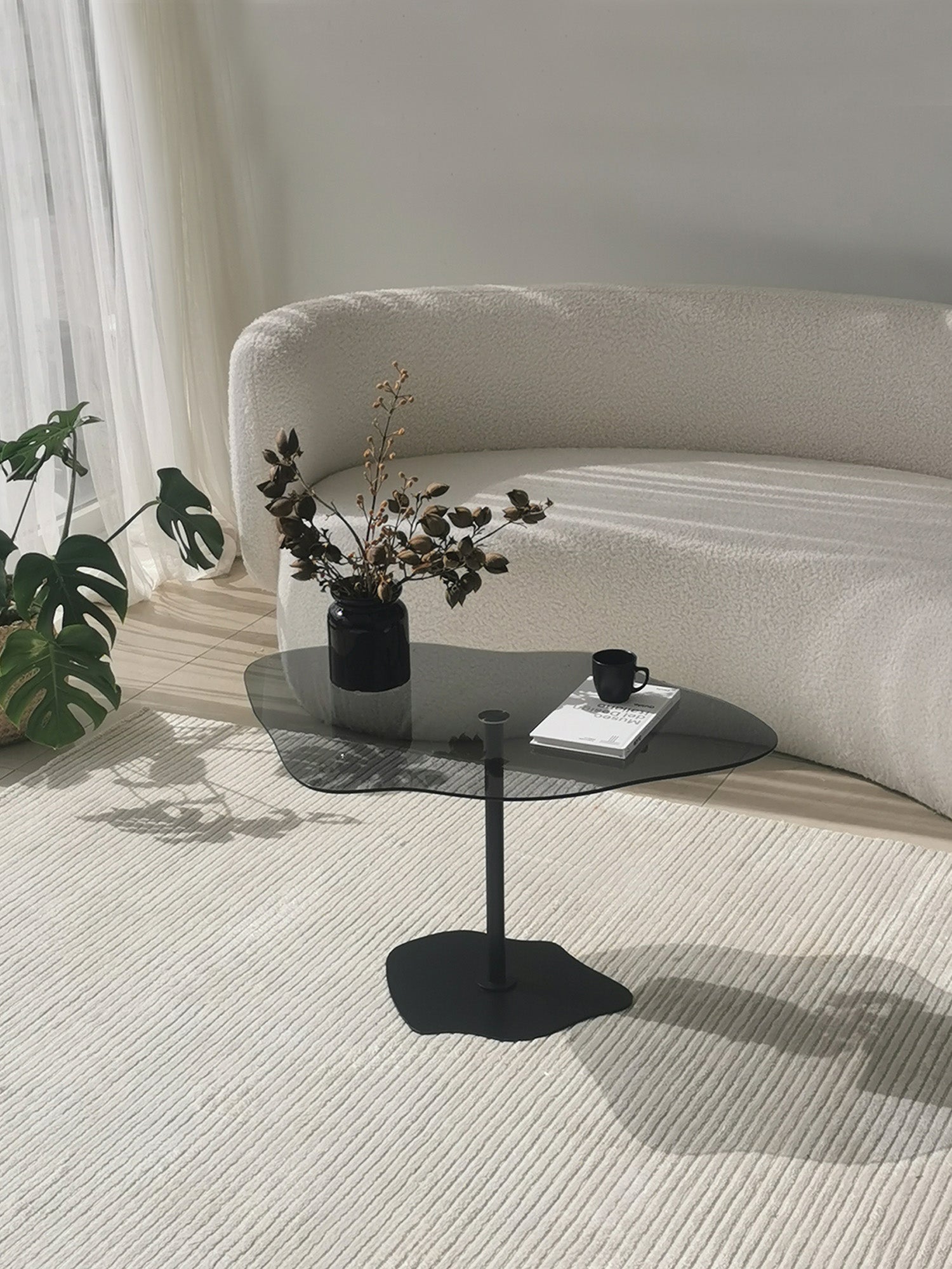 Dior Black Coffee Table Smoked Glass1