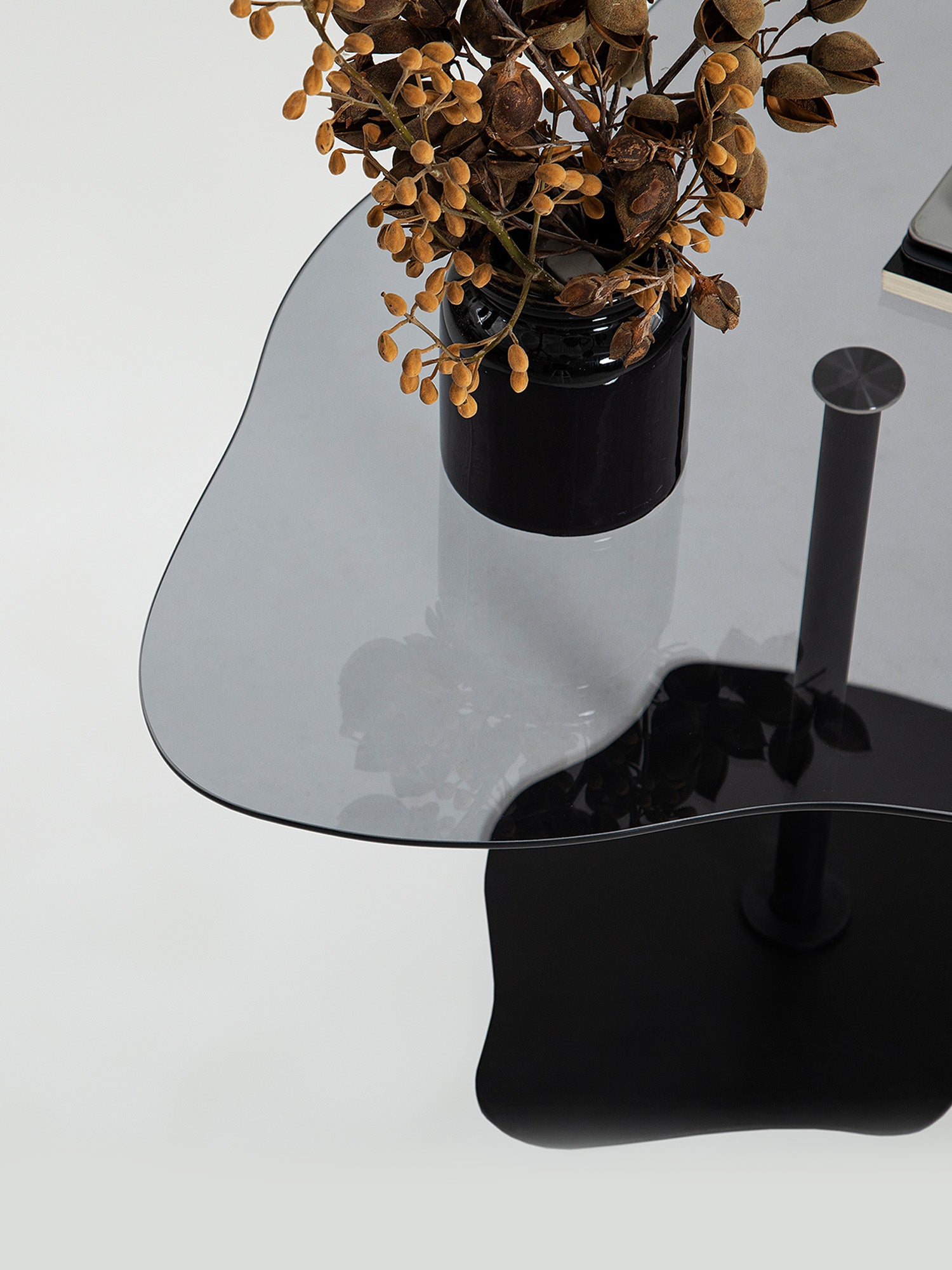Dior & Porto Clear Smoked Nesting Table Black6