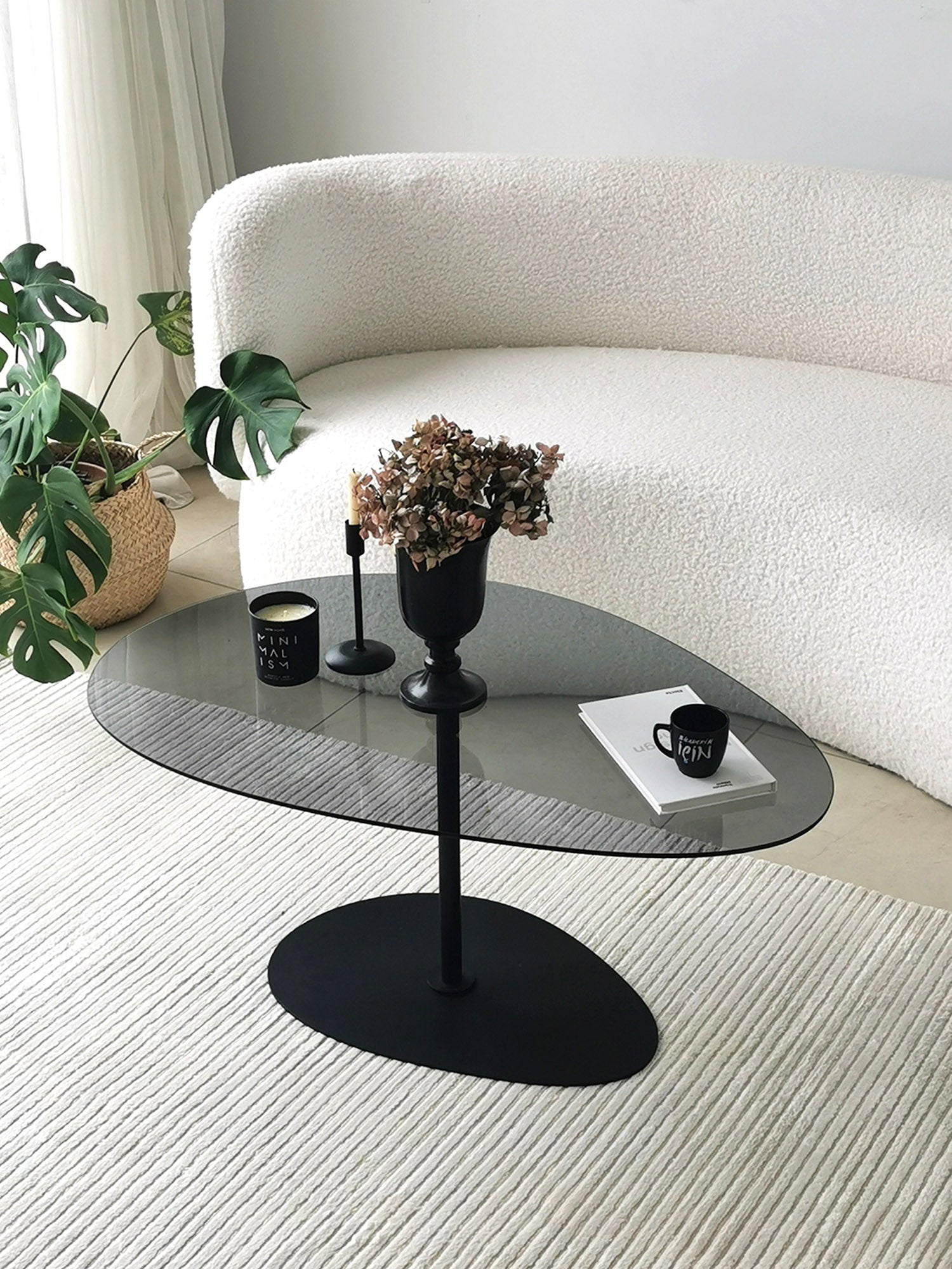 Dior & Porto Clear Smoked Nesting Table Black7