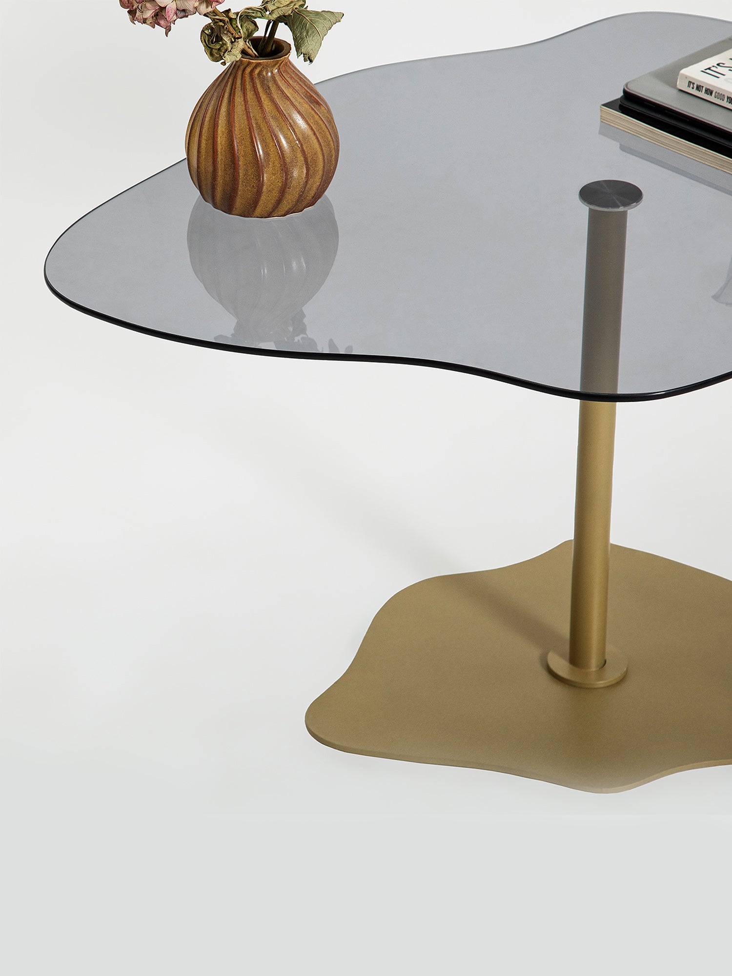 Dior & Porto Clear Smoked Nesting Table Gold5