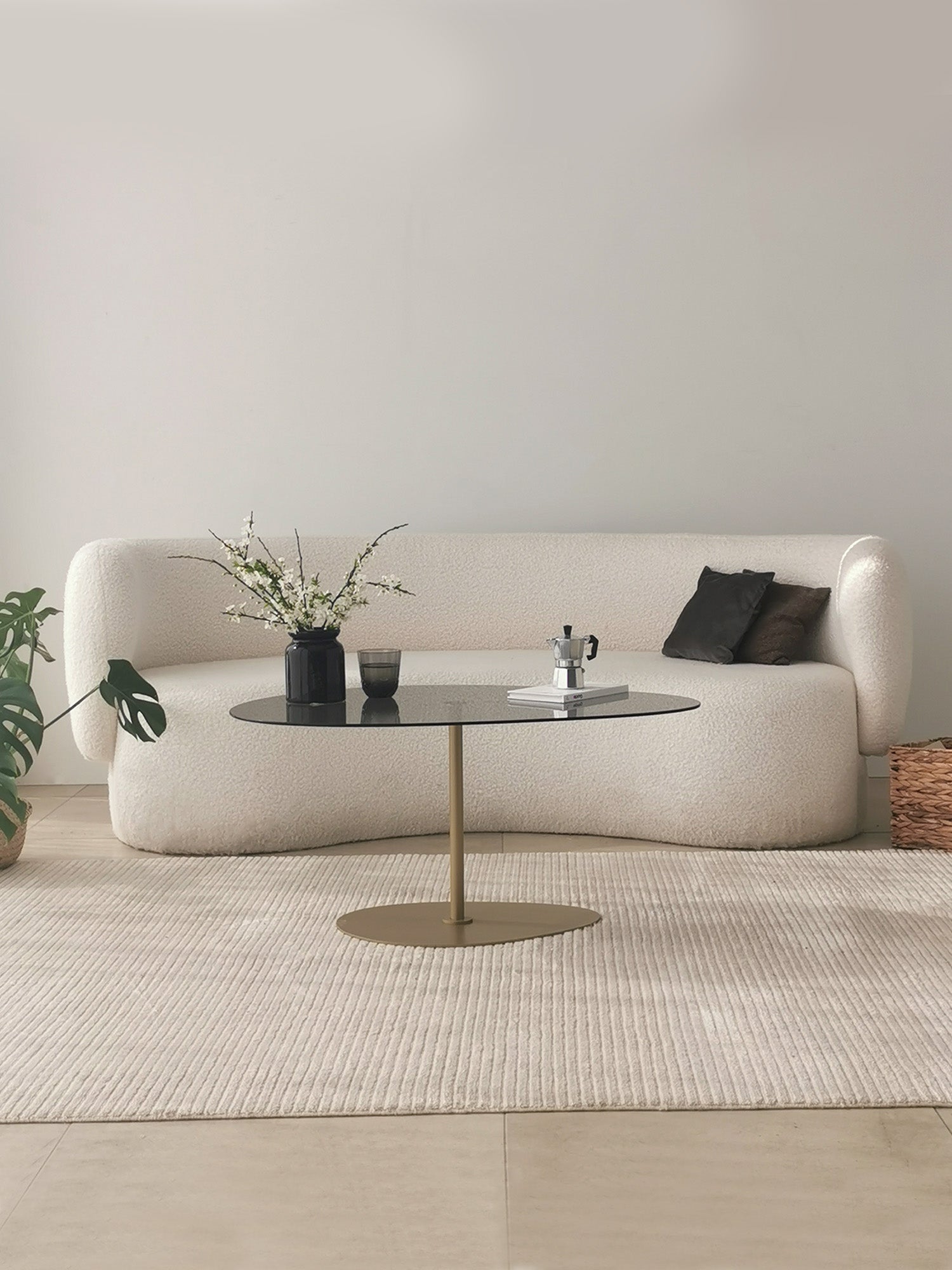 Dior & Porto Clear Smoked Nesting Table Gold6