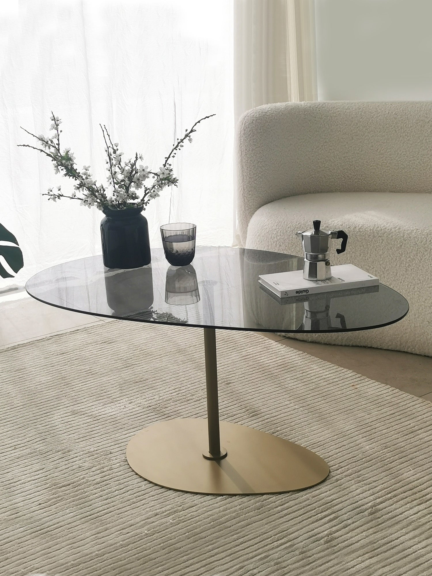 Dior & Porto Clear Smoked Nesting Table Gold7
