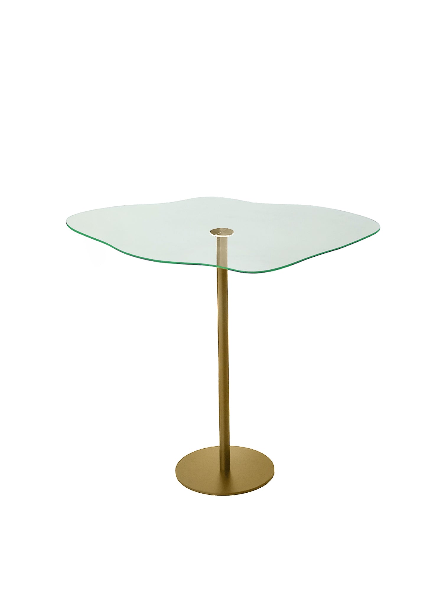 Dior Side Table Clear Glass - Gold
