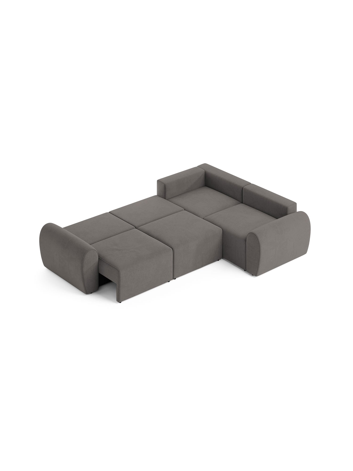 Nest Sectional Sofa Bed 3 Seater with Pouf