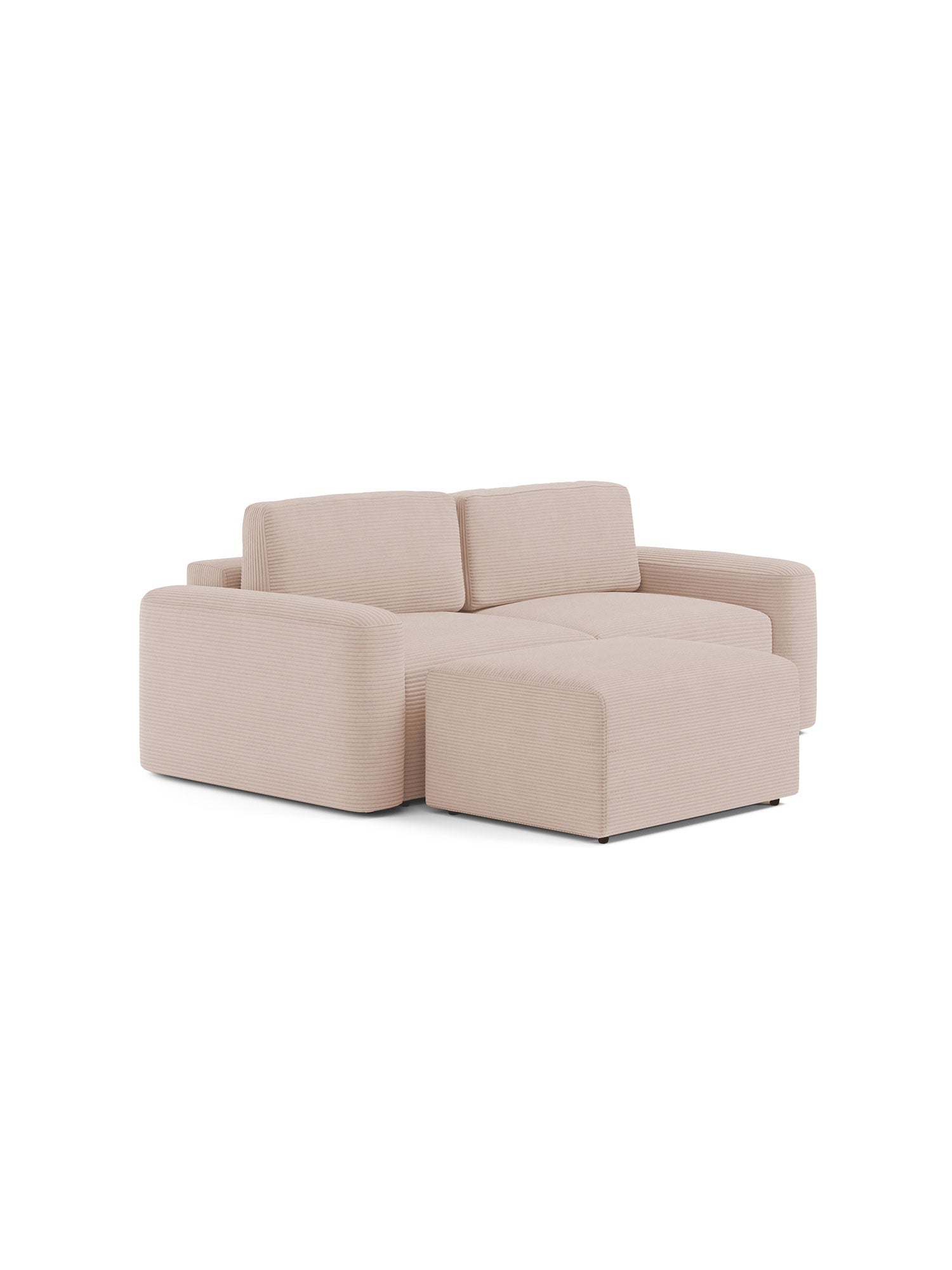 Loop Modular Sofa Bed 2 Seater with Pouf Roseveil