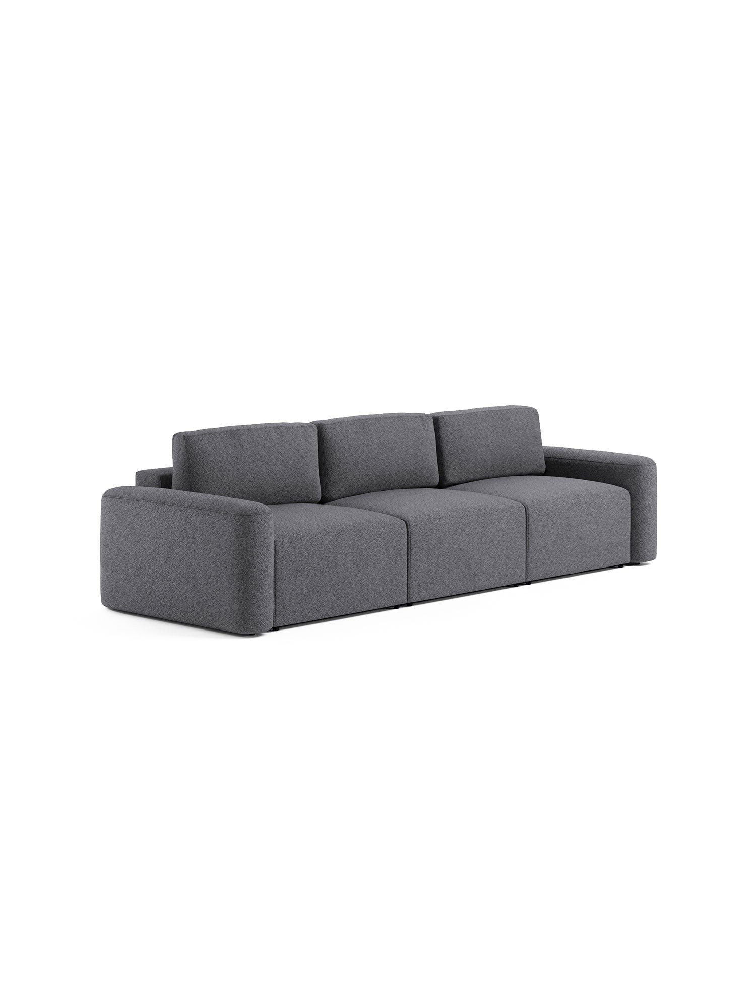 Loop Modular Sofa Bed 3 Seater Teddy Grey