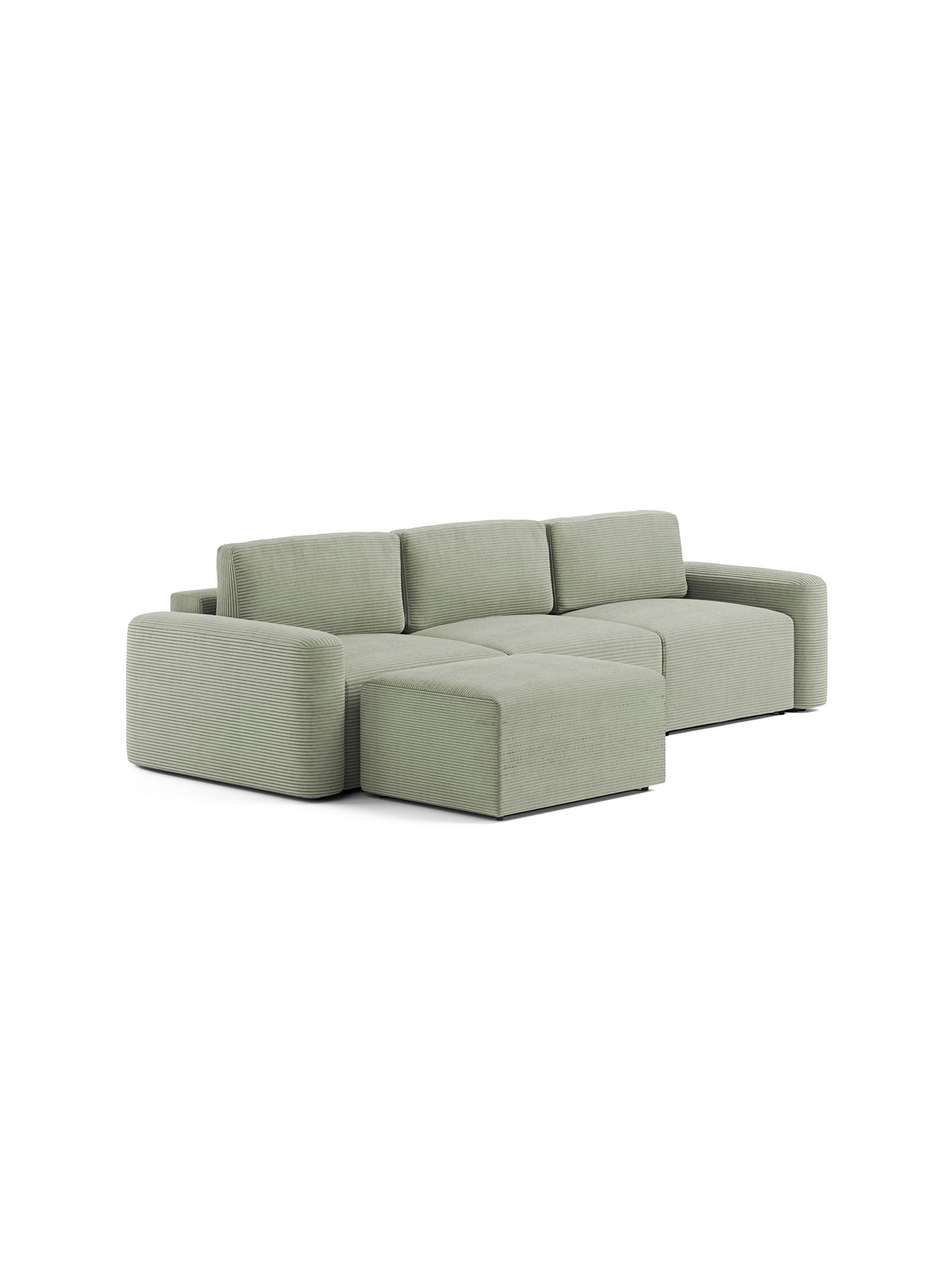 Loop Modular Sofa Bed 3 Seater with Pouf Mintshade