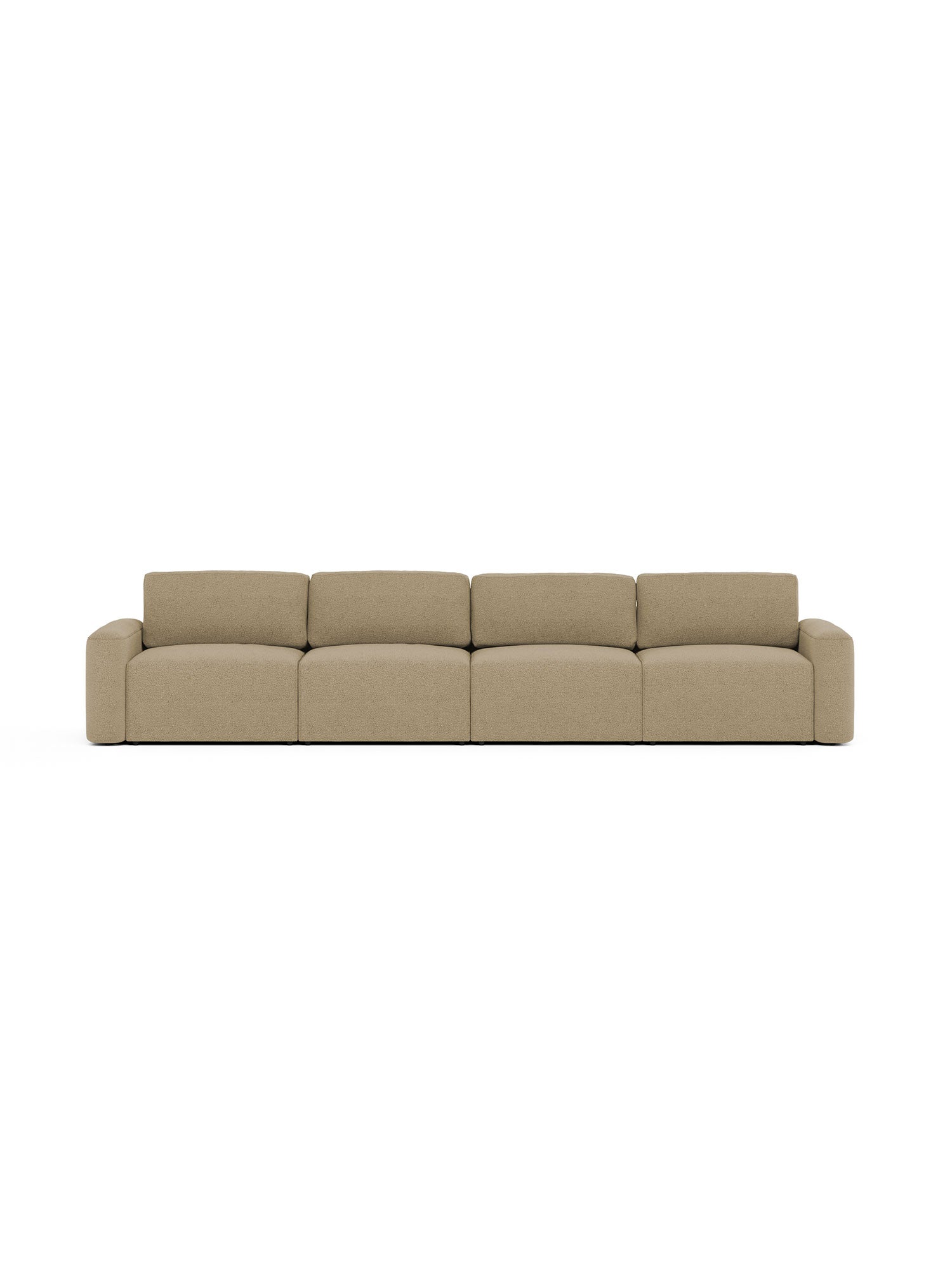 Loop Modular Sofa Bed 4 Seater Teddy Green