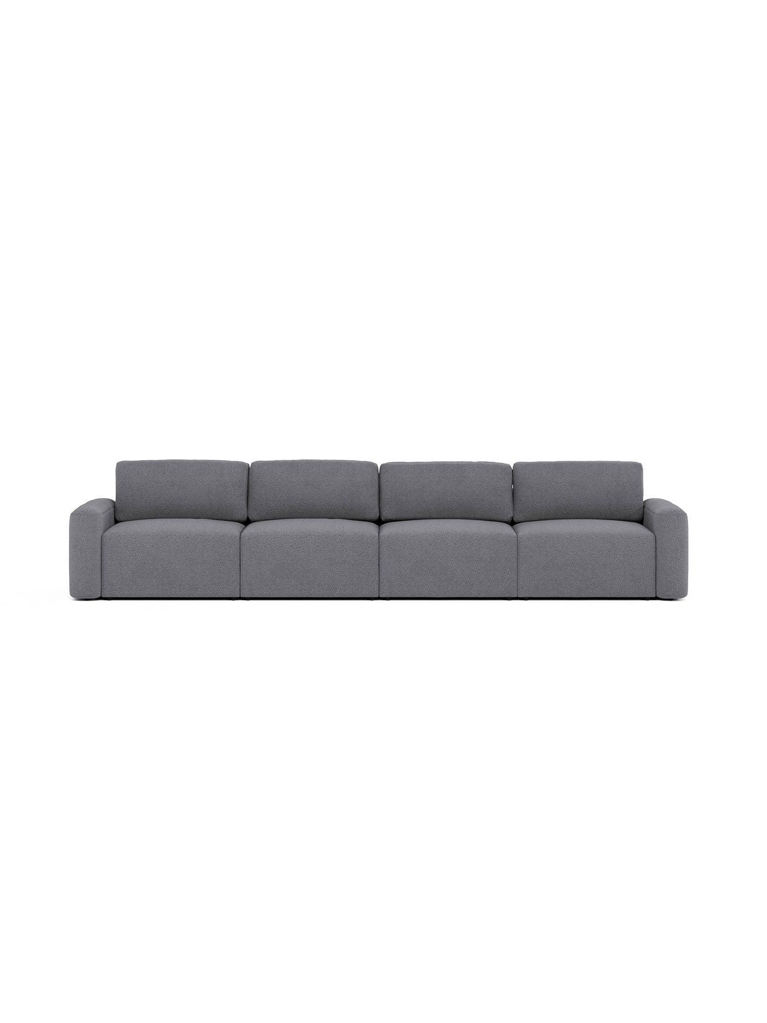 Loop Modular Sofa Bed 4 Seater Teddy Grey