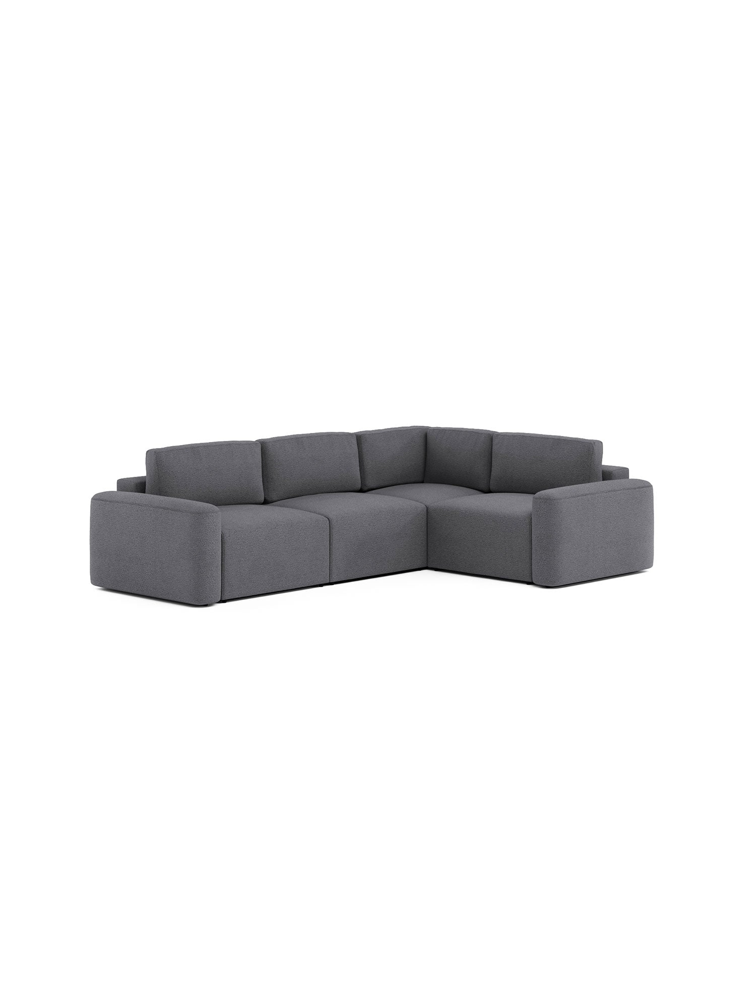 Loop Sectional Modular Sofa Bed 2 Seater Teddy Grey