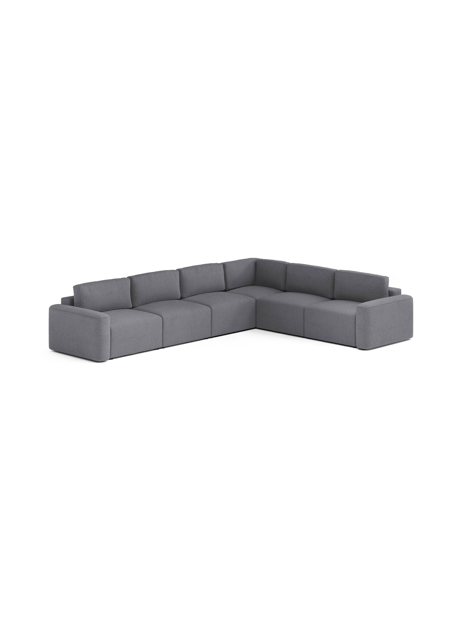Loop Sectional Modular Sofa Bed 3 Seater Teddy Grey