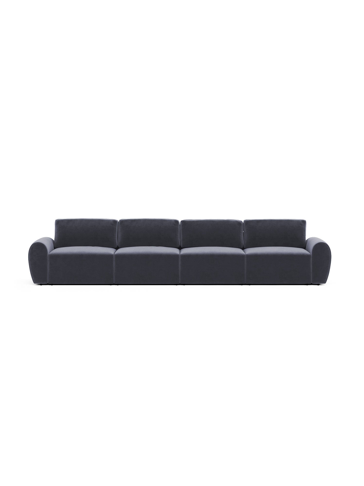 Nest Blue Velvet Sofa