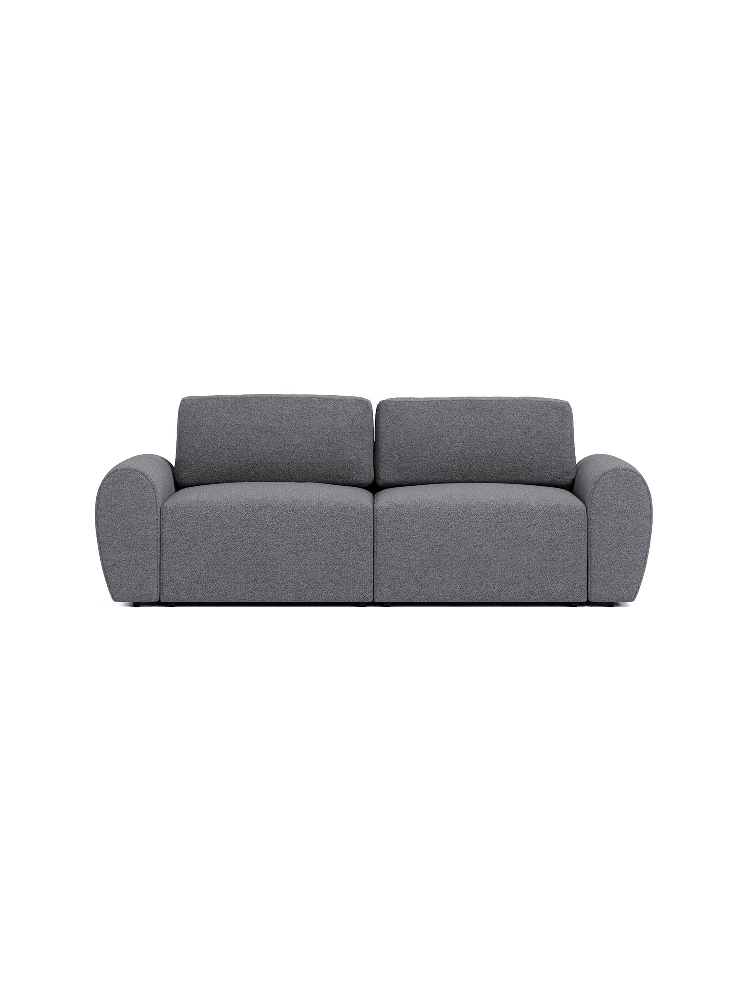 Nest Modern Sofa Bed 2 Seater Teddy Grey