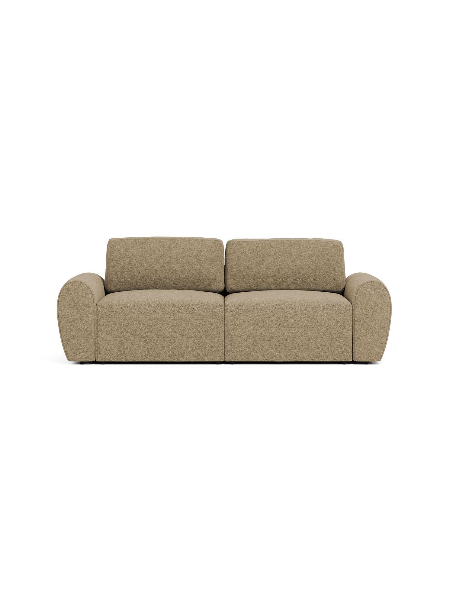 Nest Modular Designer Sofa 2 Seater Teddy Green
