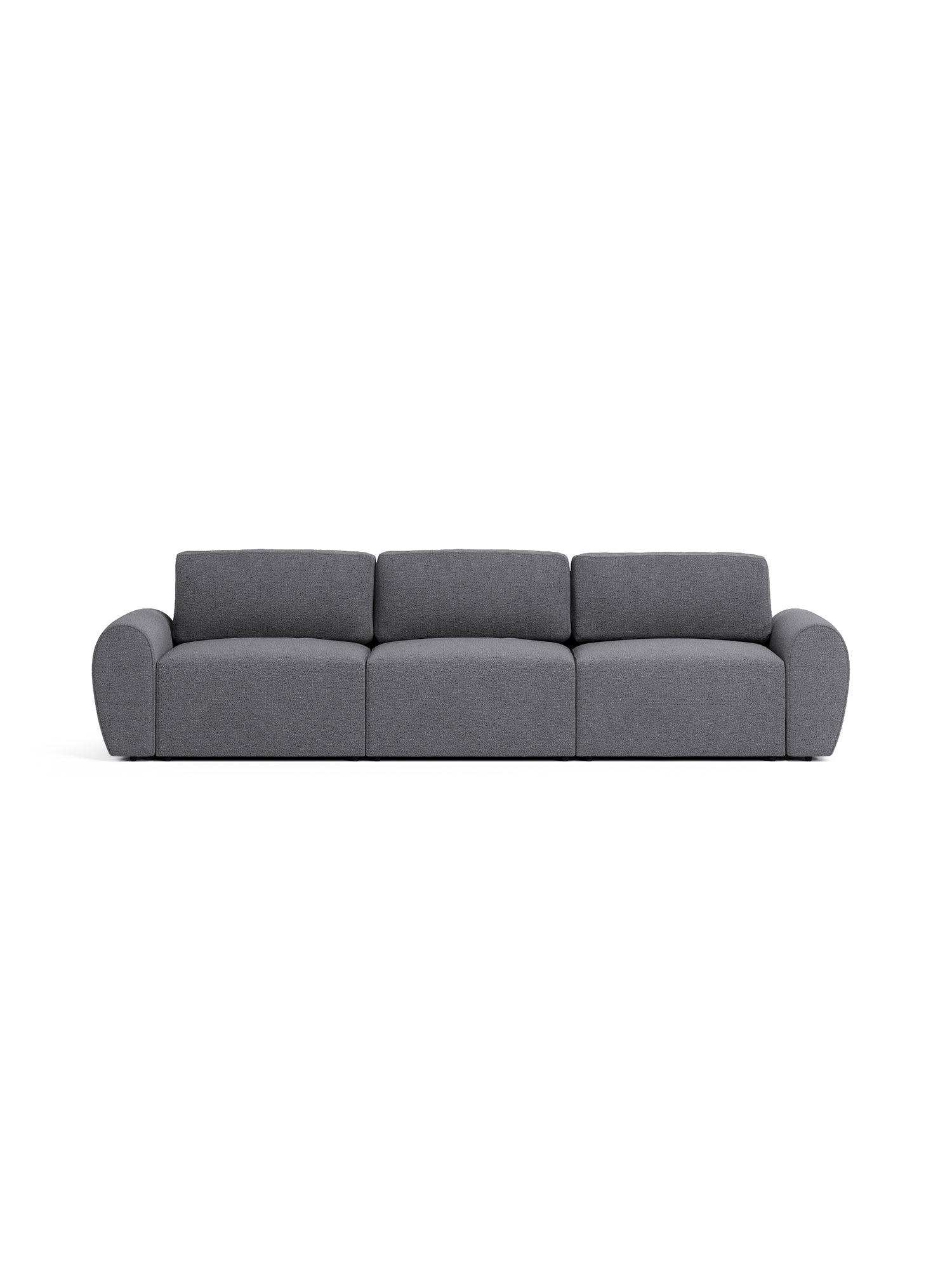 Nest Modular Sofa 3 Seater Teddy Grey