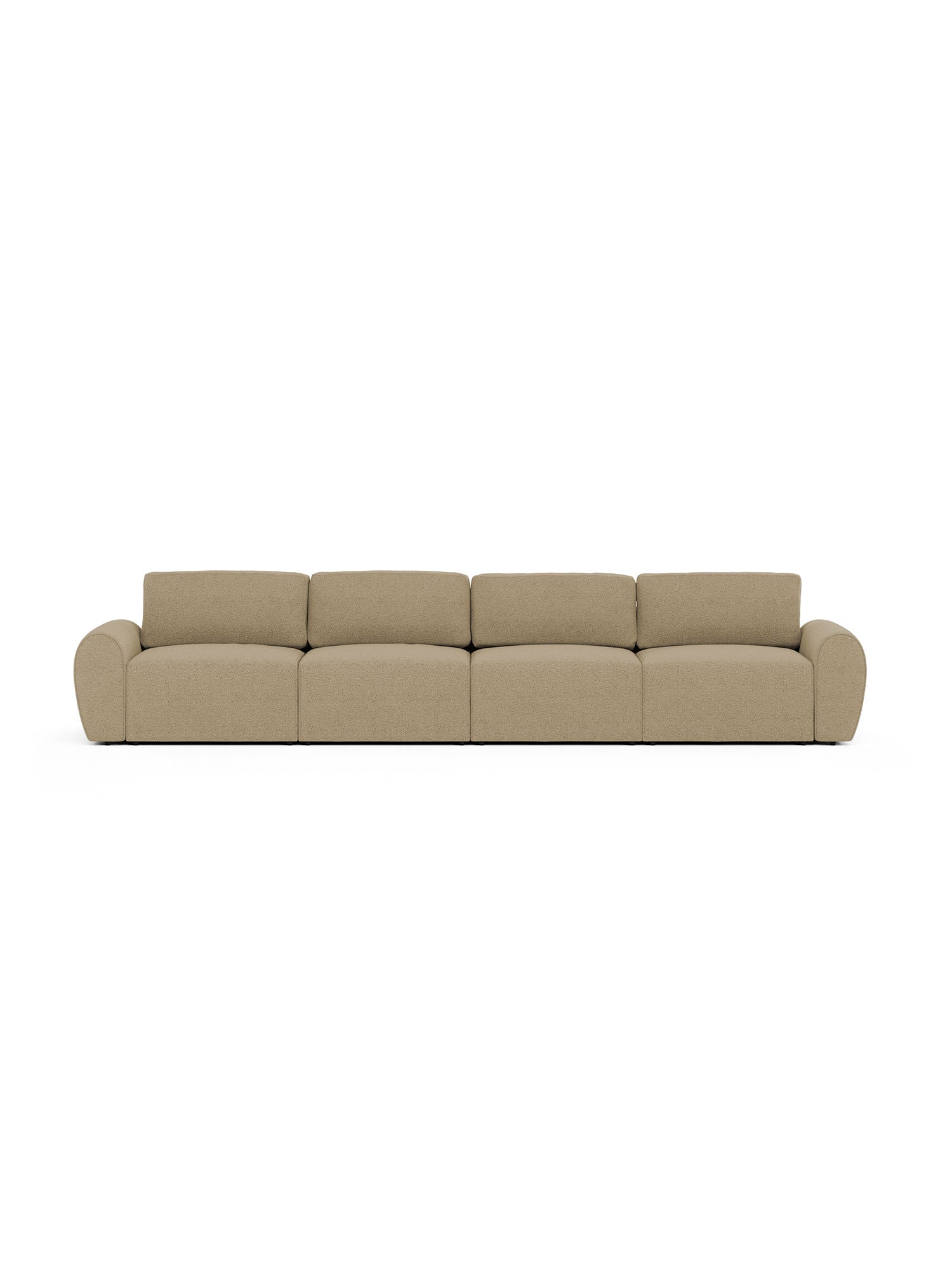 Nest Modular Sofa 4 Seater Teddy Green