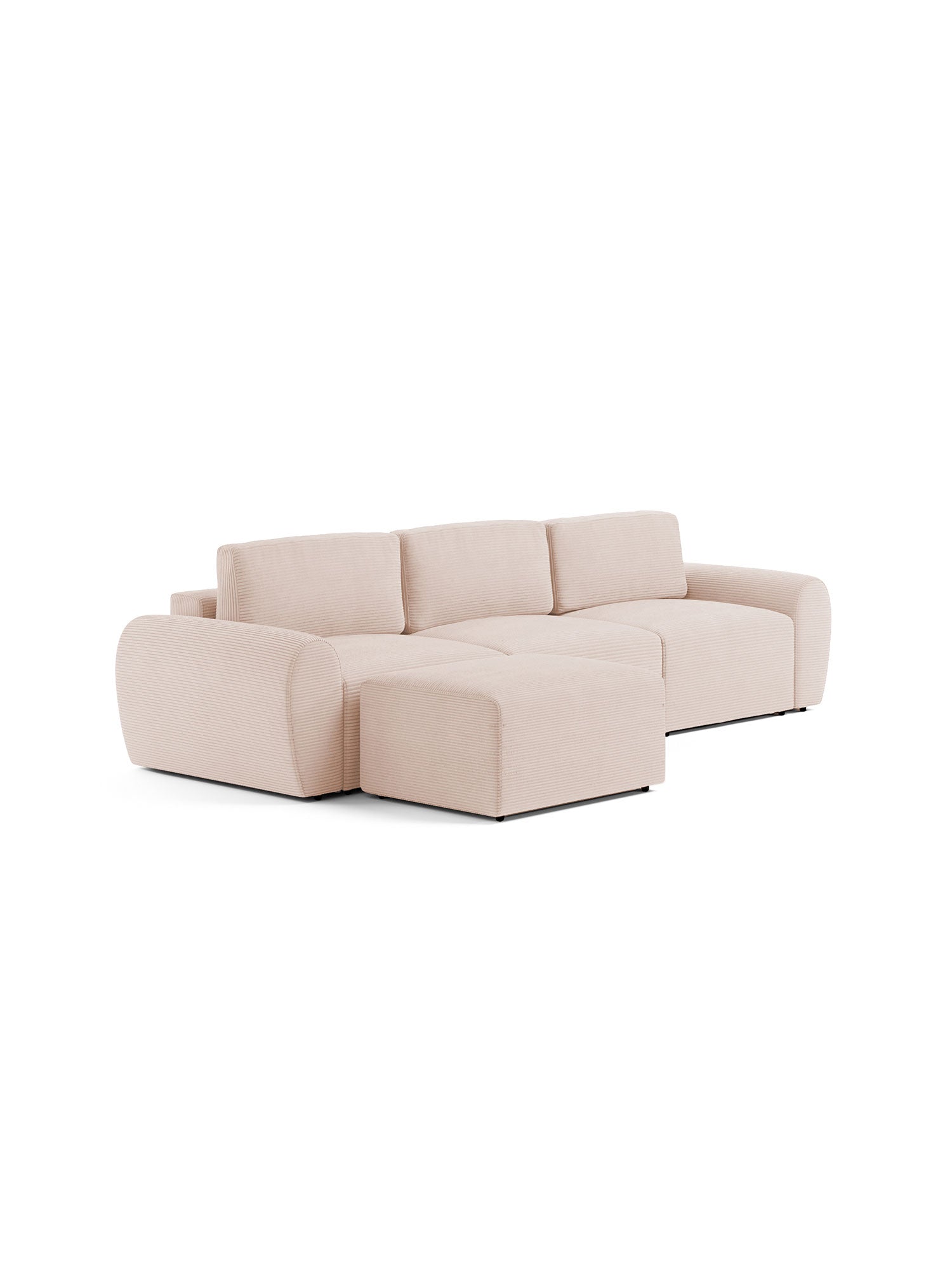Nest Modular Sofa Bed 3 Seater with Pouf Roseveil