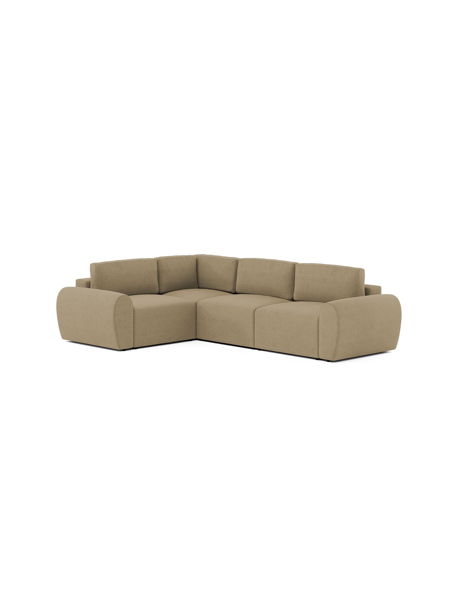 Nest Sectional Modular Sofa 2 Seater Teddy Green1