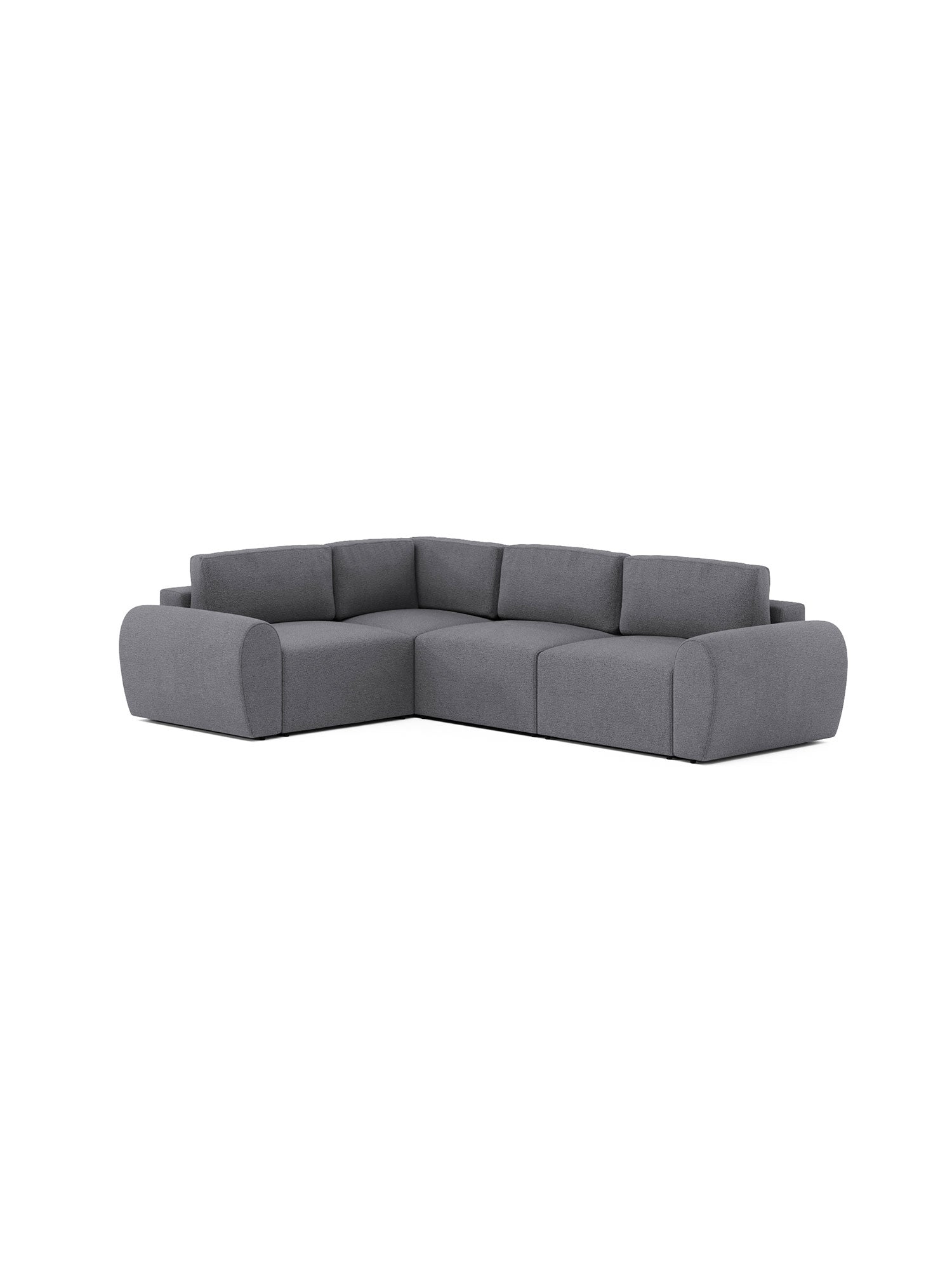 Nest Sectional Modular Sofa Bed 2 Seater Teddy Grey1