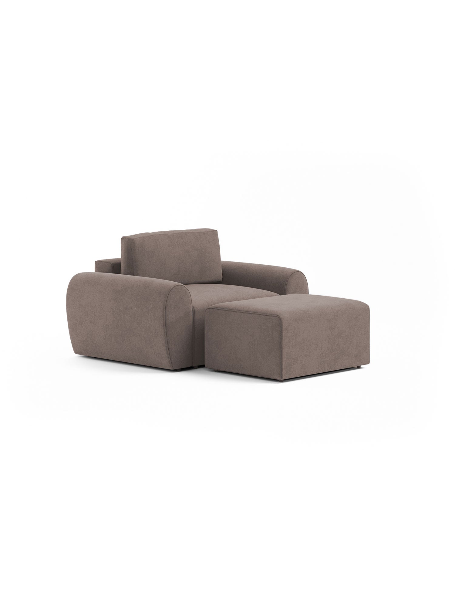 Nest Sleeper Armchair with Pouf Espresso