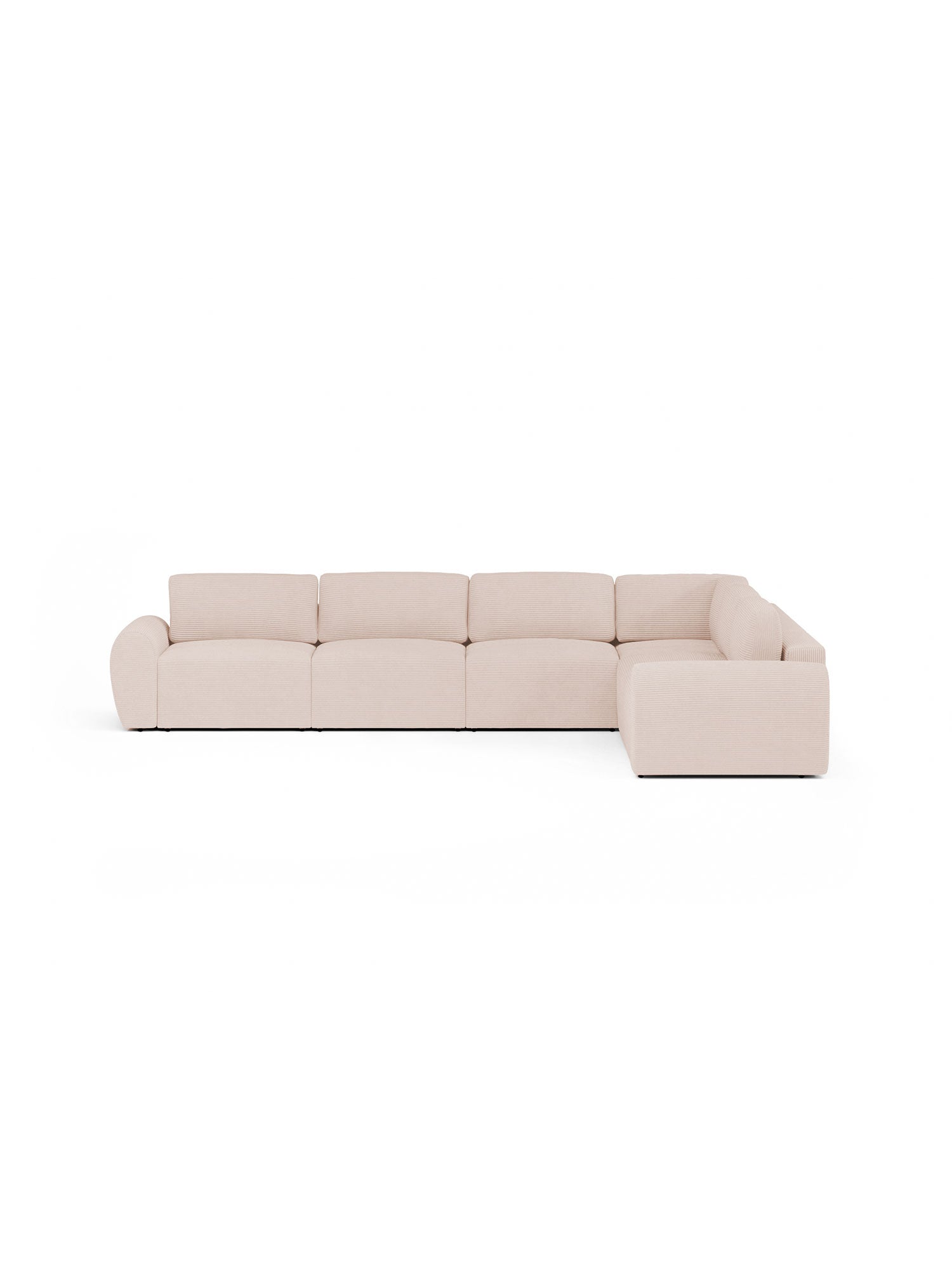 Nest Sectional Sofa Bed 4 Seater with Pouf