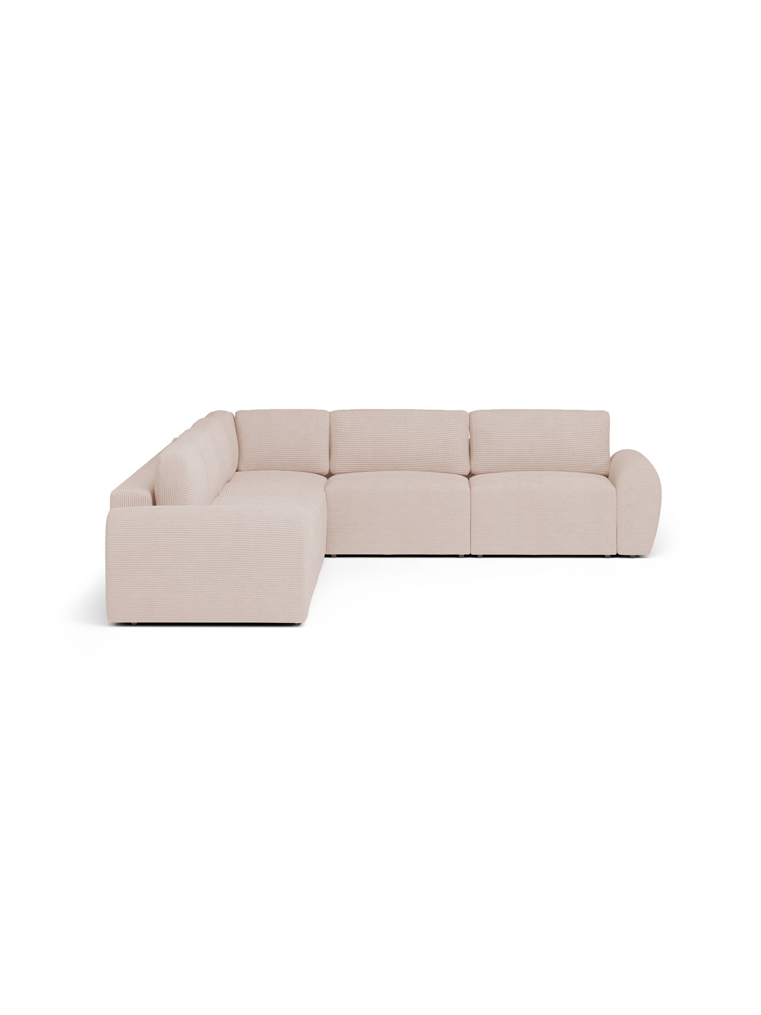 Nest Sectional Sofa Bed 4 Seater with Pouf