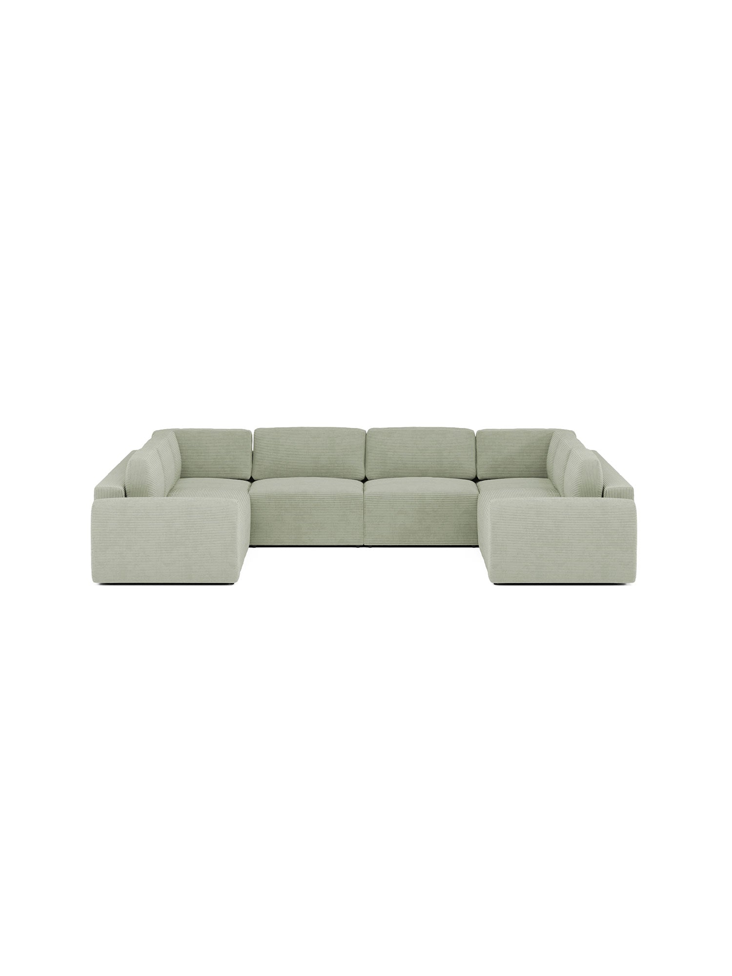 Nest U Shaped Sectional Sofa with Pouf