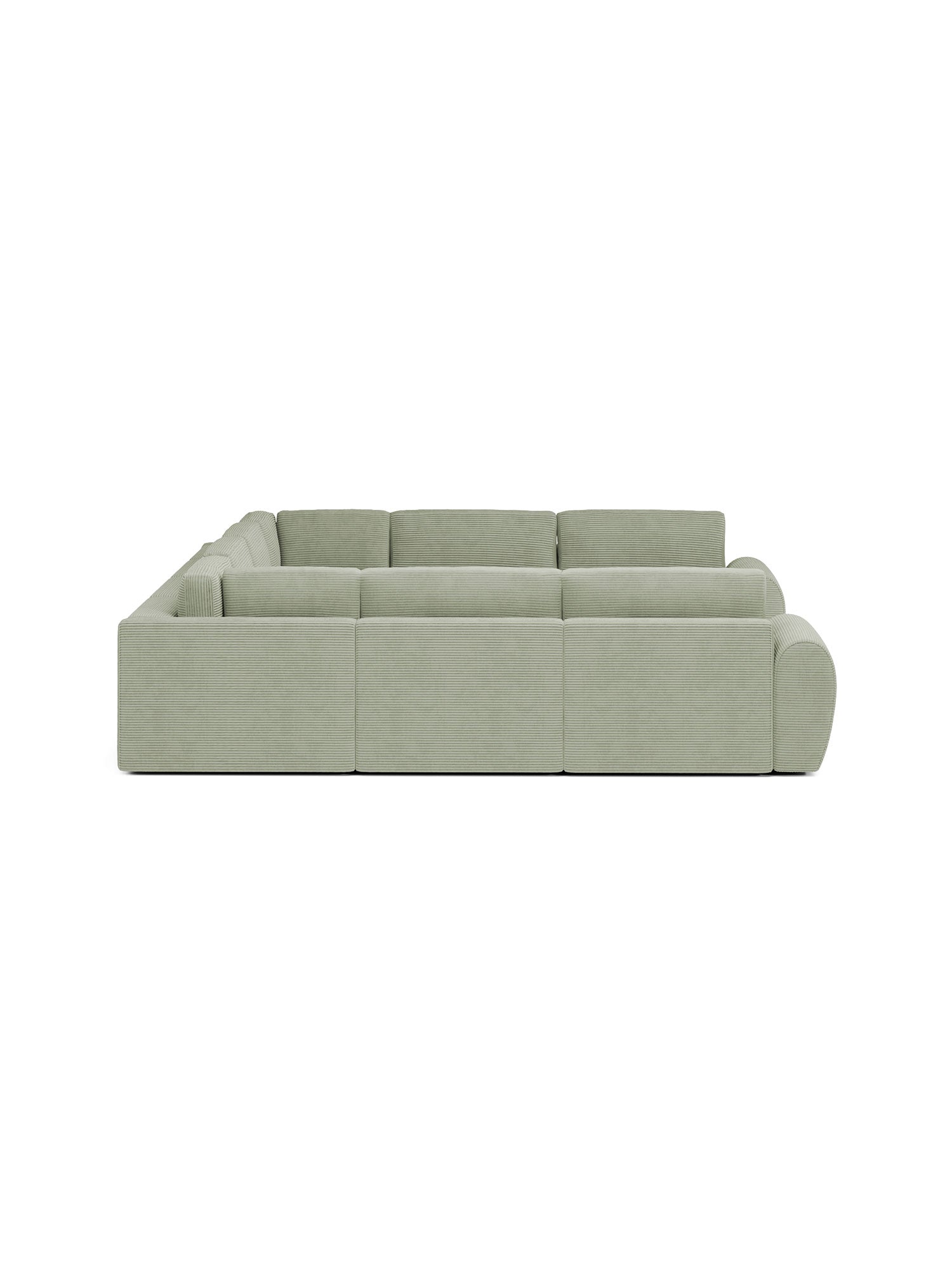 Nest U Shaped Sectional Sofa with Pouf