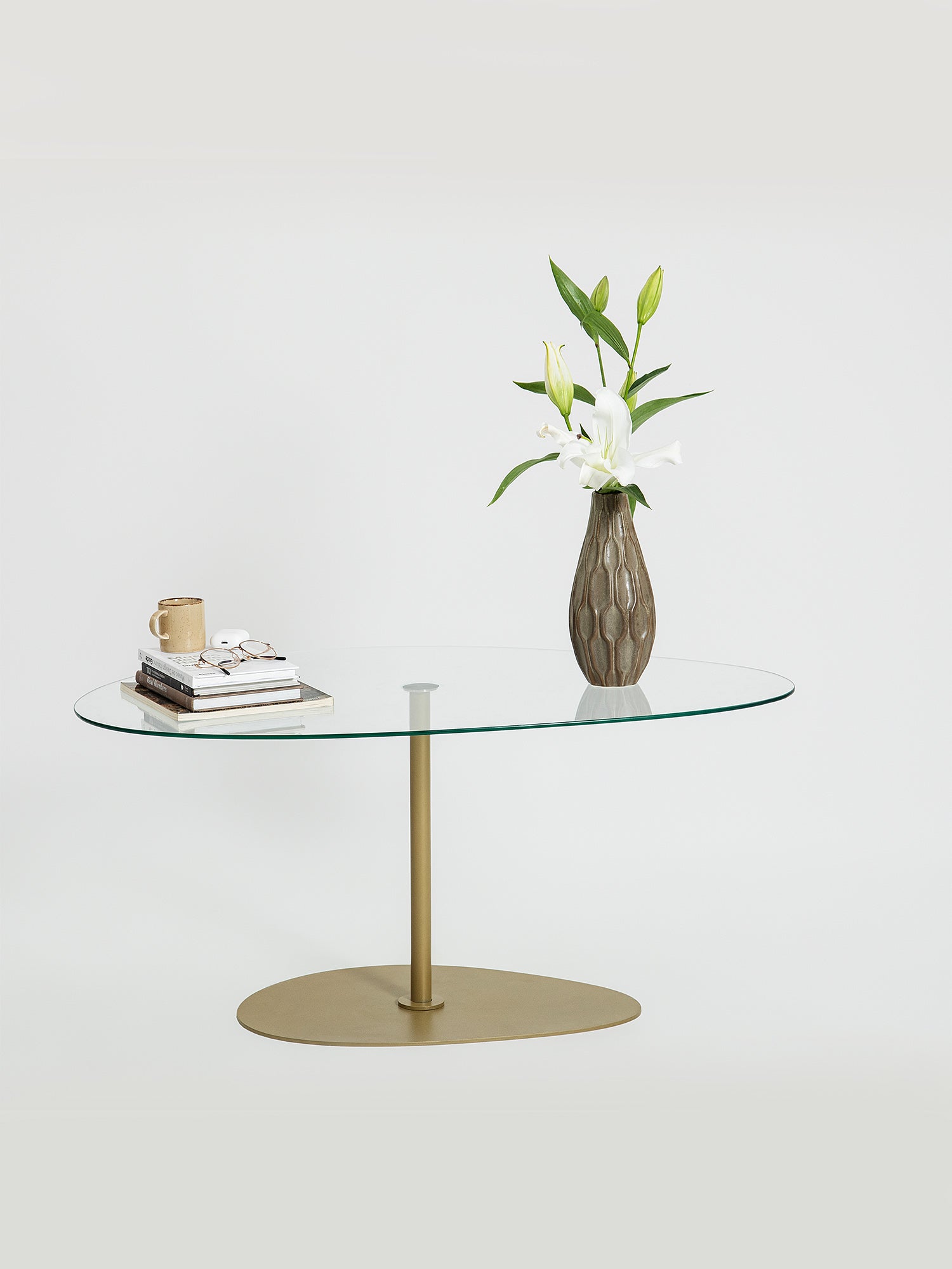 Porto Coffee Table Clear Glass Gold7