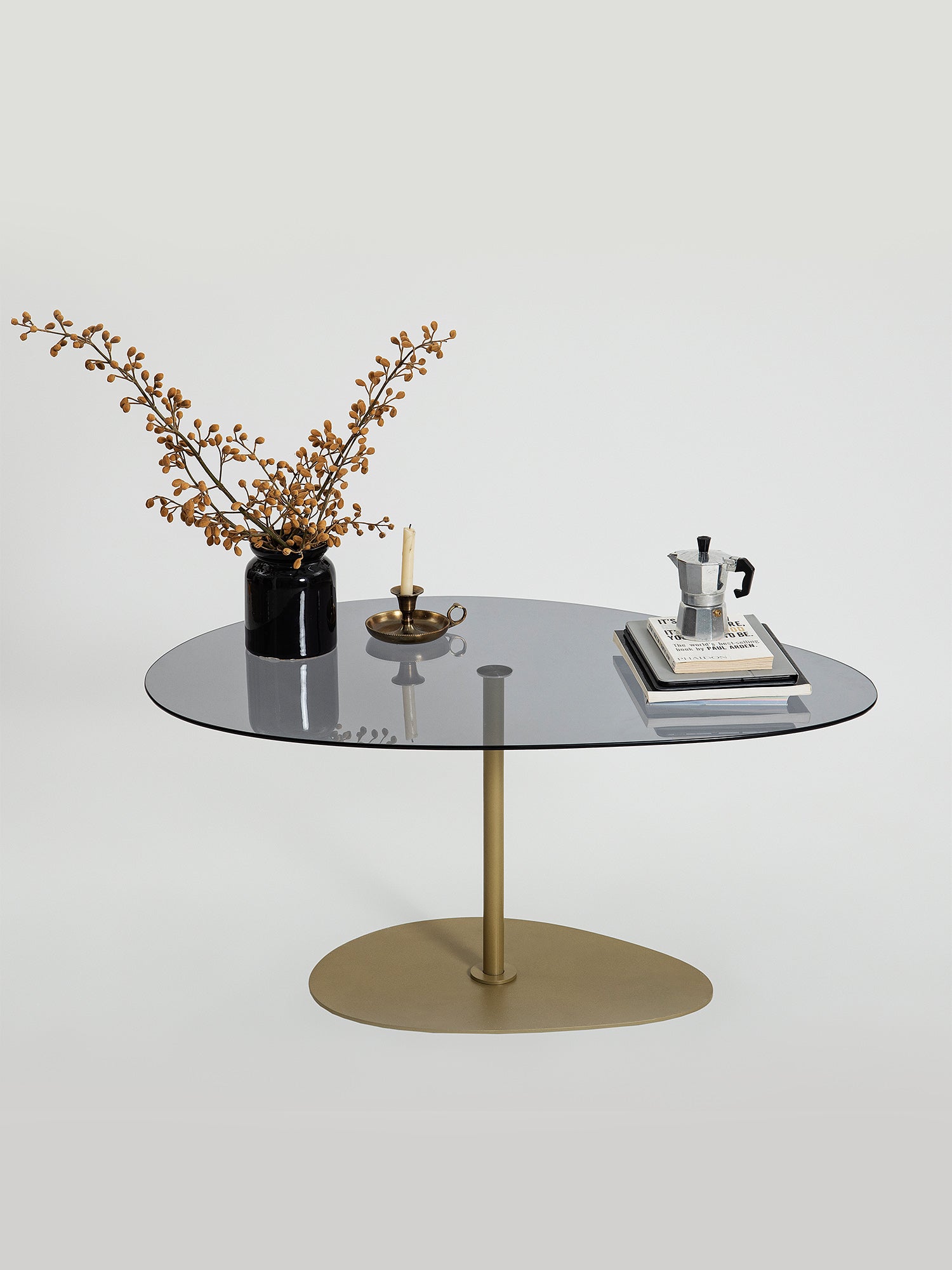 Porto Coffee Table Smoked Glass Gold