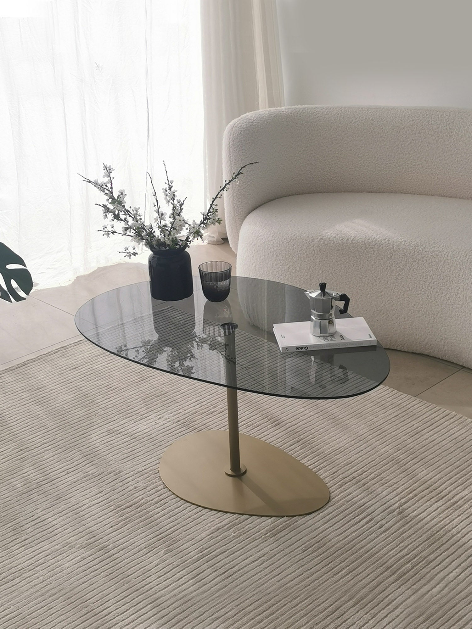 Porto Coffee Table Smoked Glass Gold5