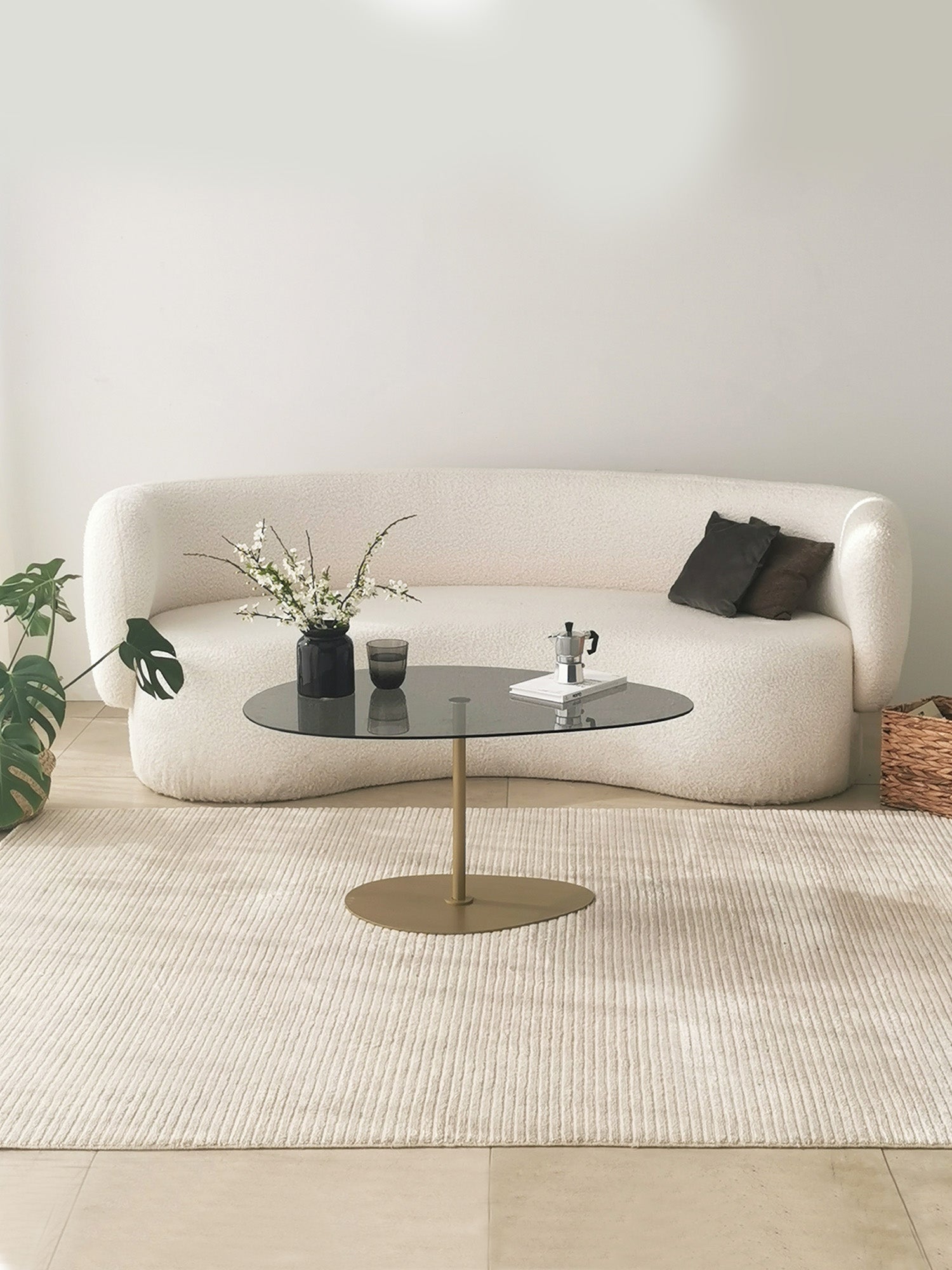 Porto Coffee Table Smoked Glass Gold7