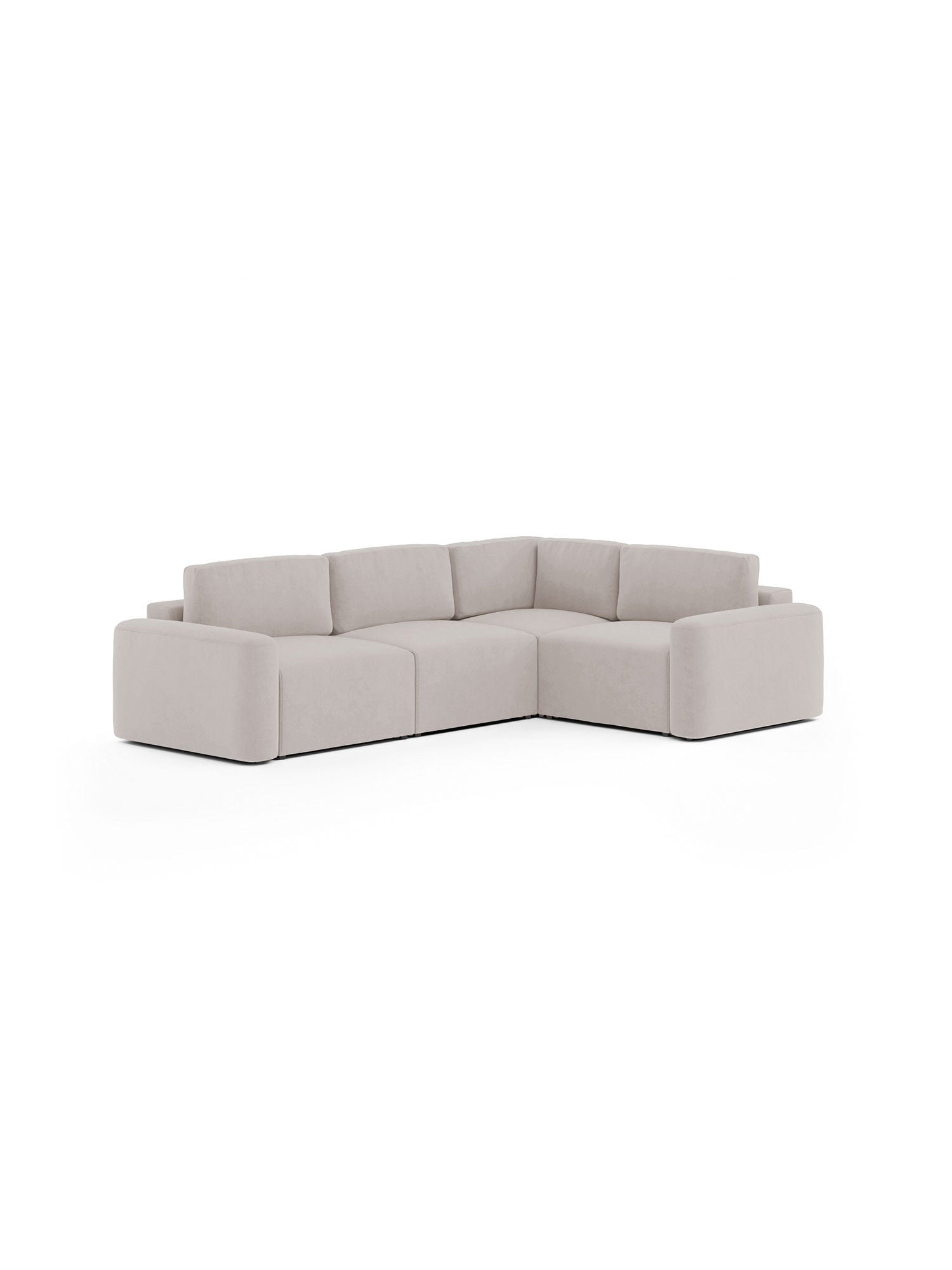 Loop Sectional Sofa 3 Seater with Pouf