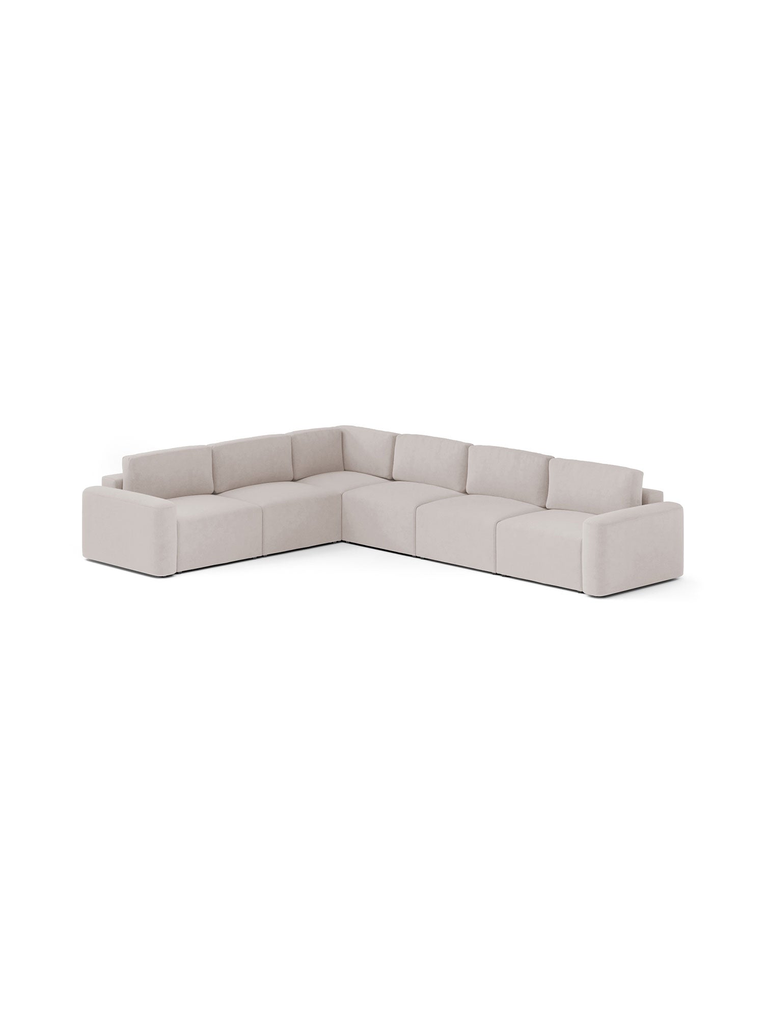 Loop Sectional Sofa Bed 4 Seater with Pouf