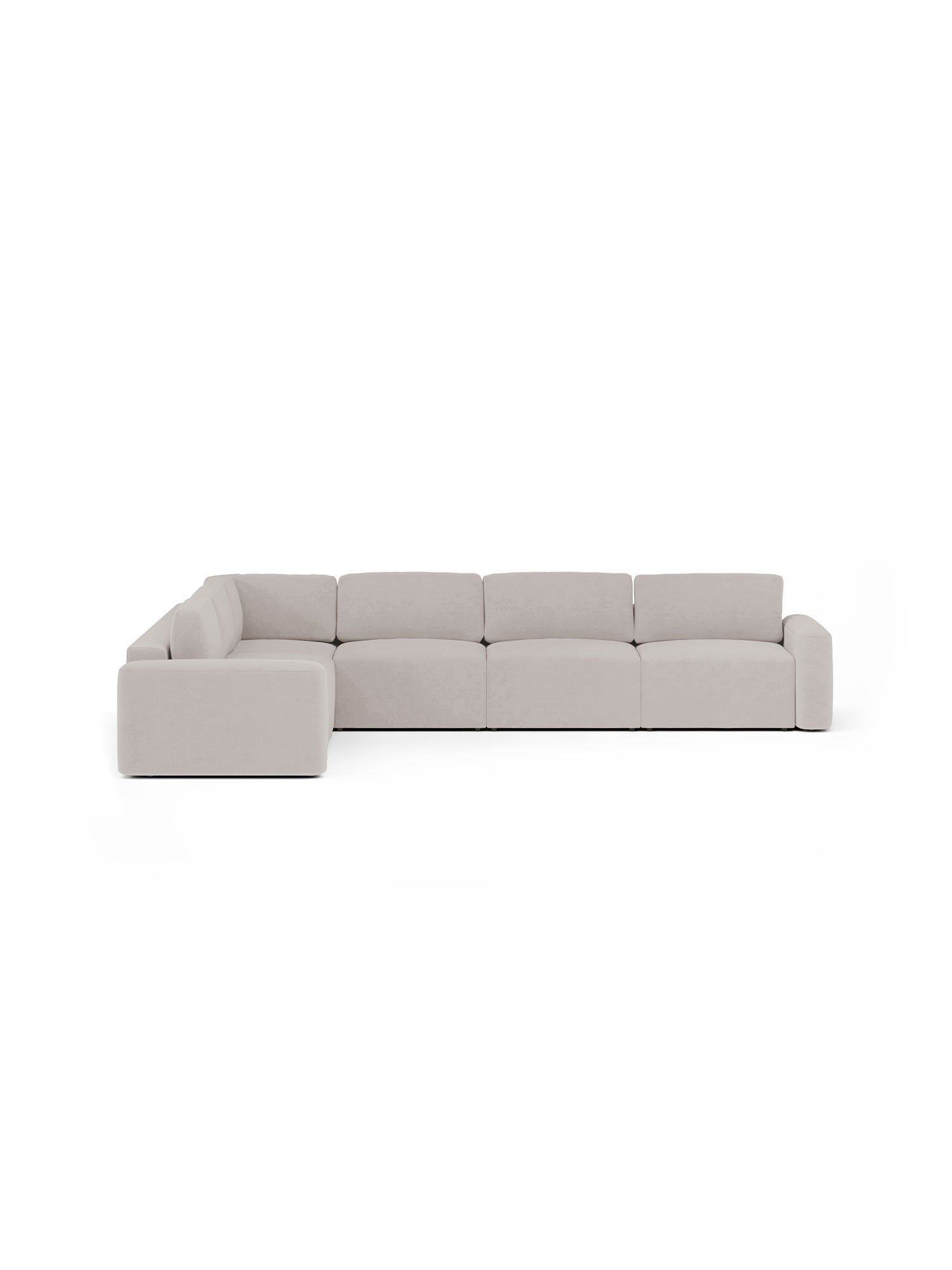 Loop Sectional Sofa Bed 4 Seater with Pouf
