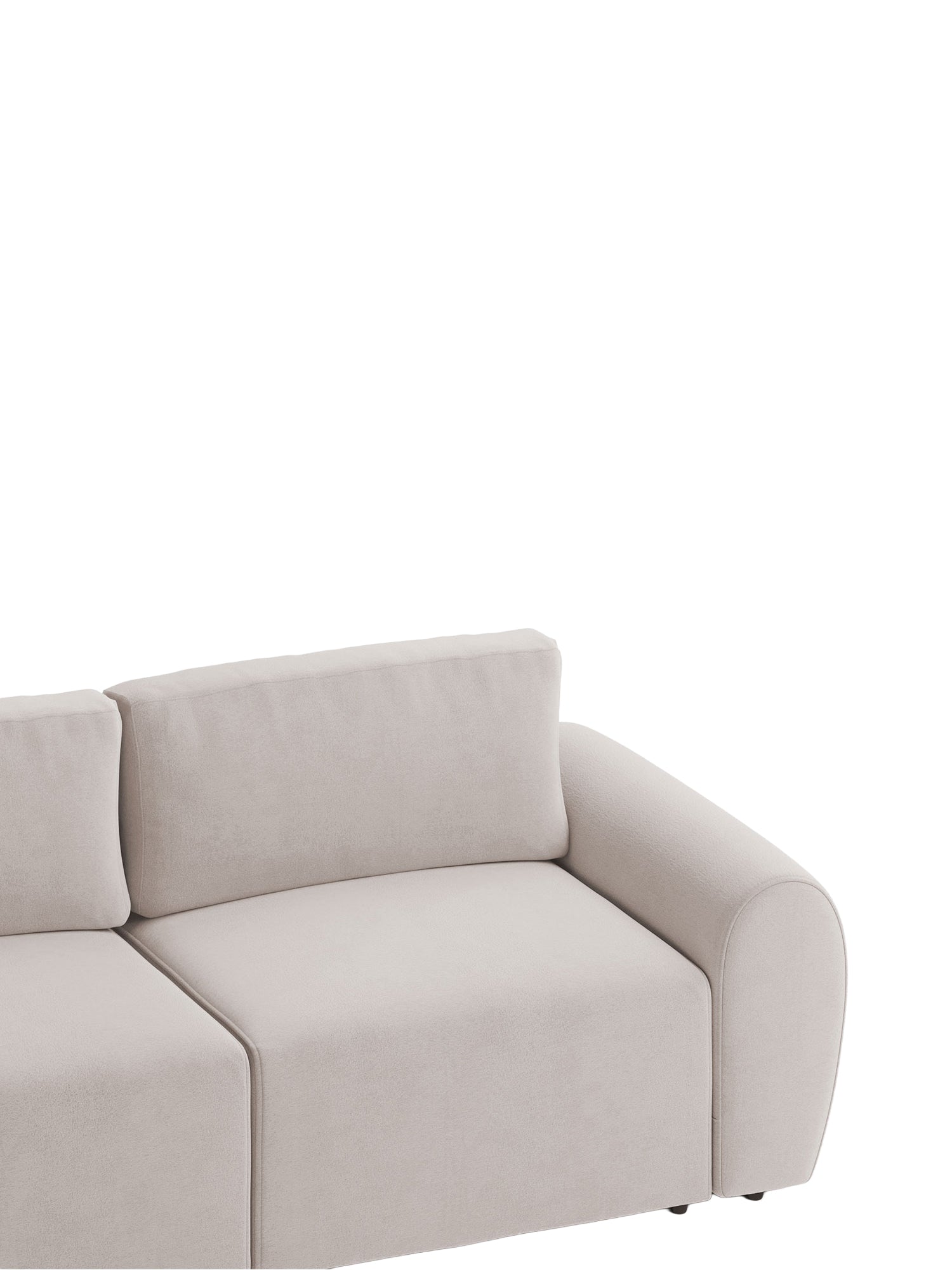 Nest U Shaped Sectional Sofa Bed with Pouf