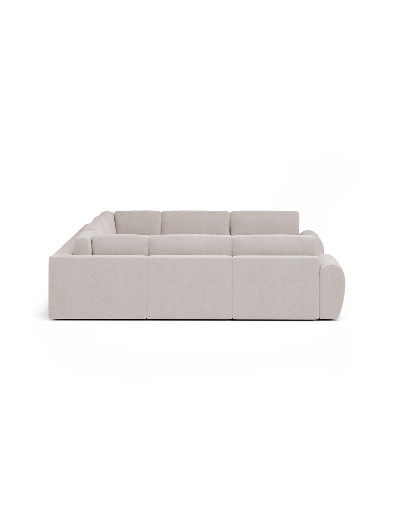Nest U Shaped Sectional Sofa Bed with Pouf
