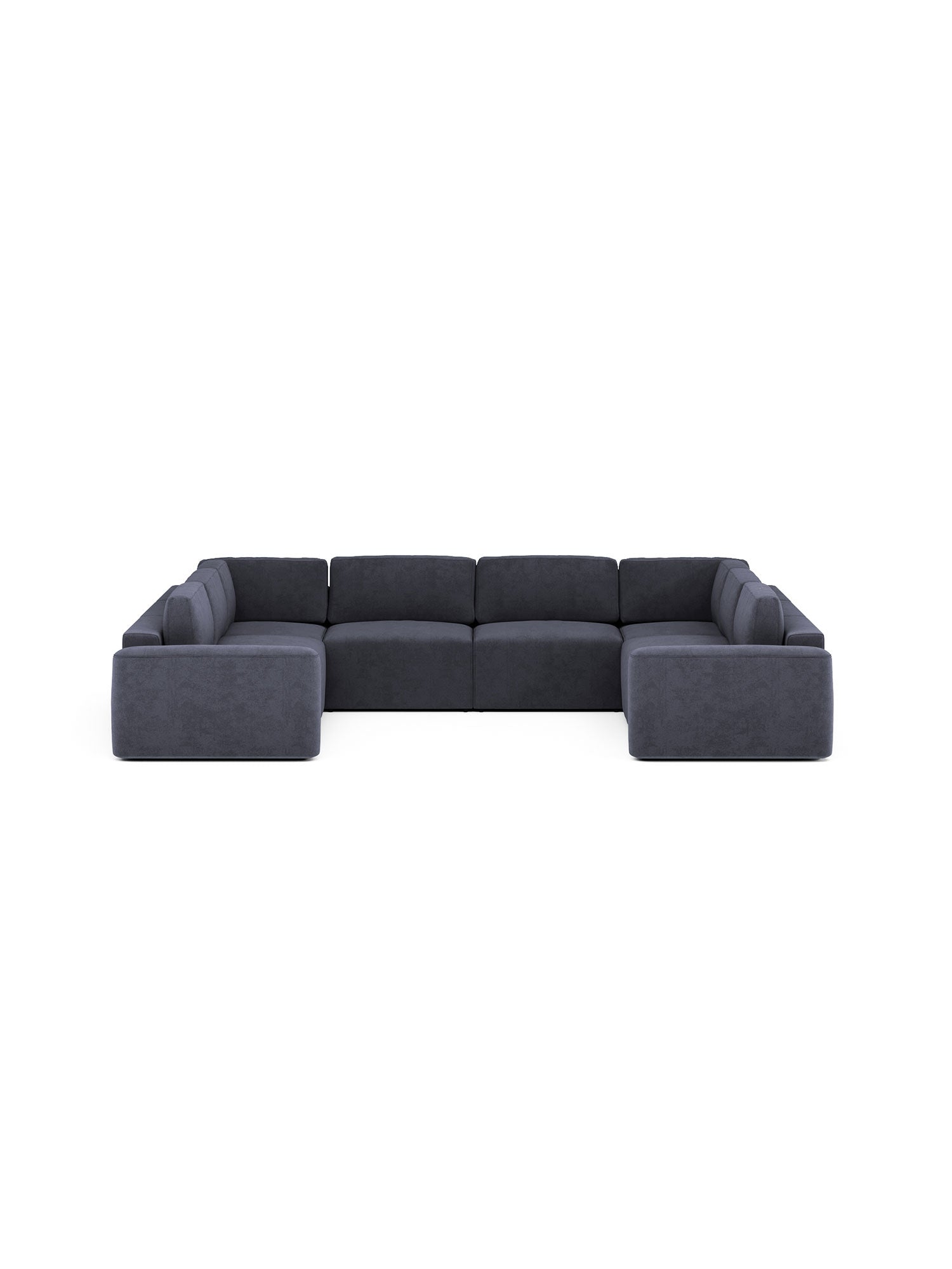 Loop U Shaped Sectional Sofa Bed with Pouf