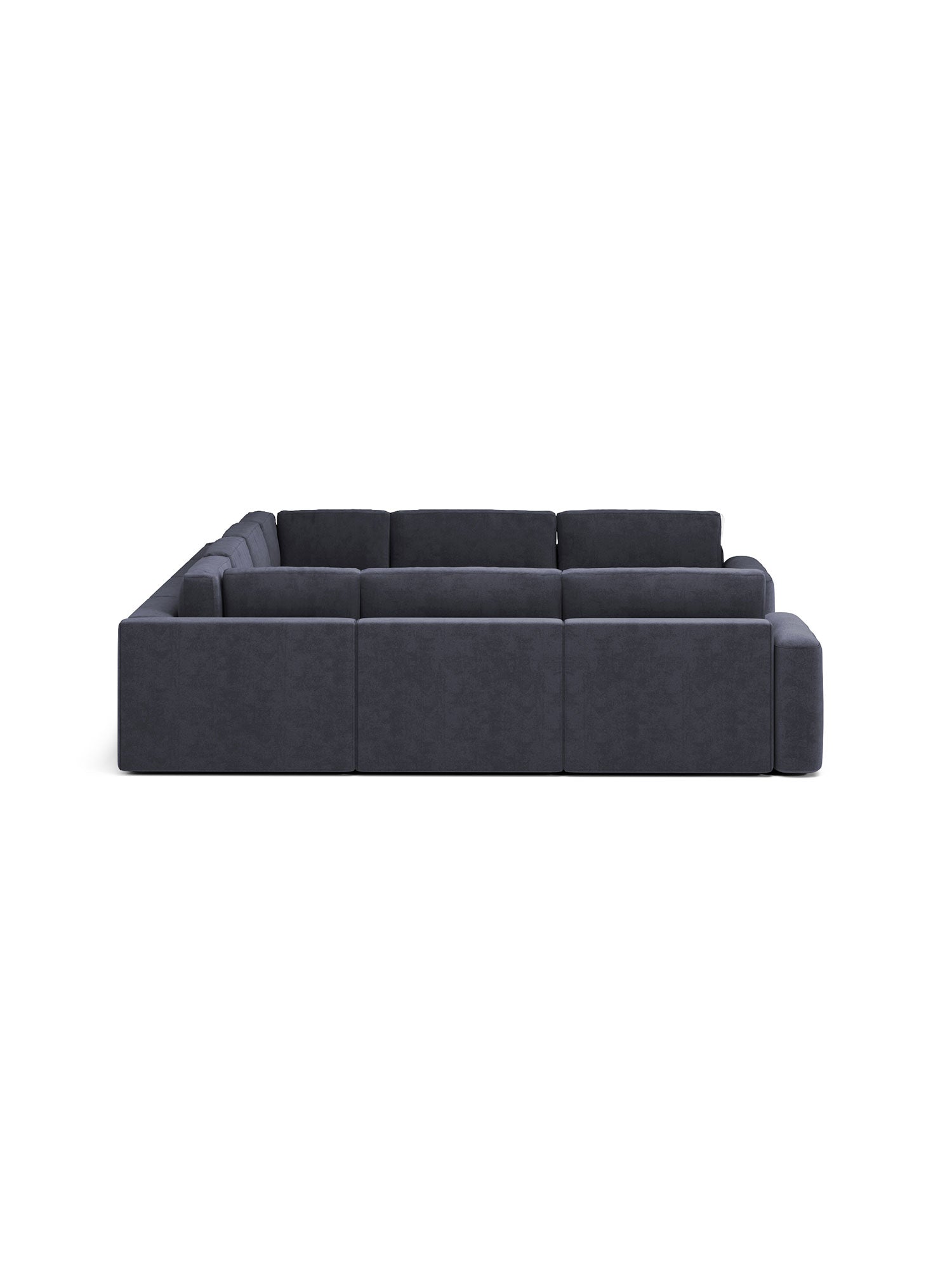 Loop U Shaped Sectional Sofa Bed with Pouf