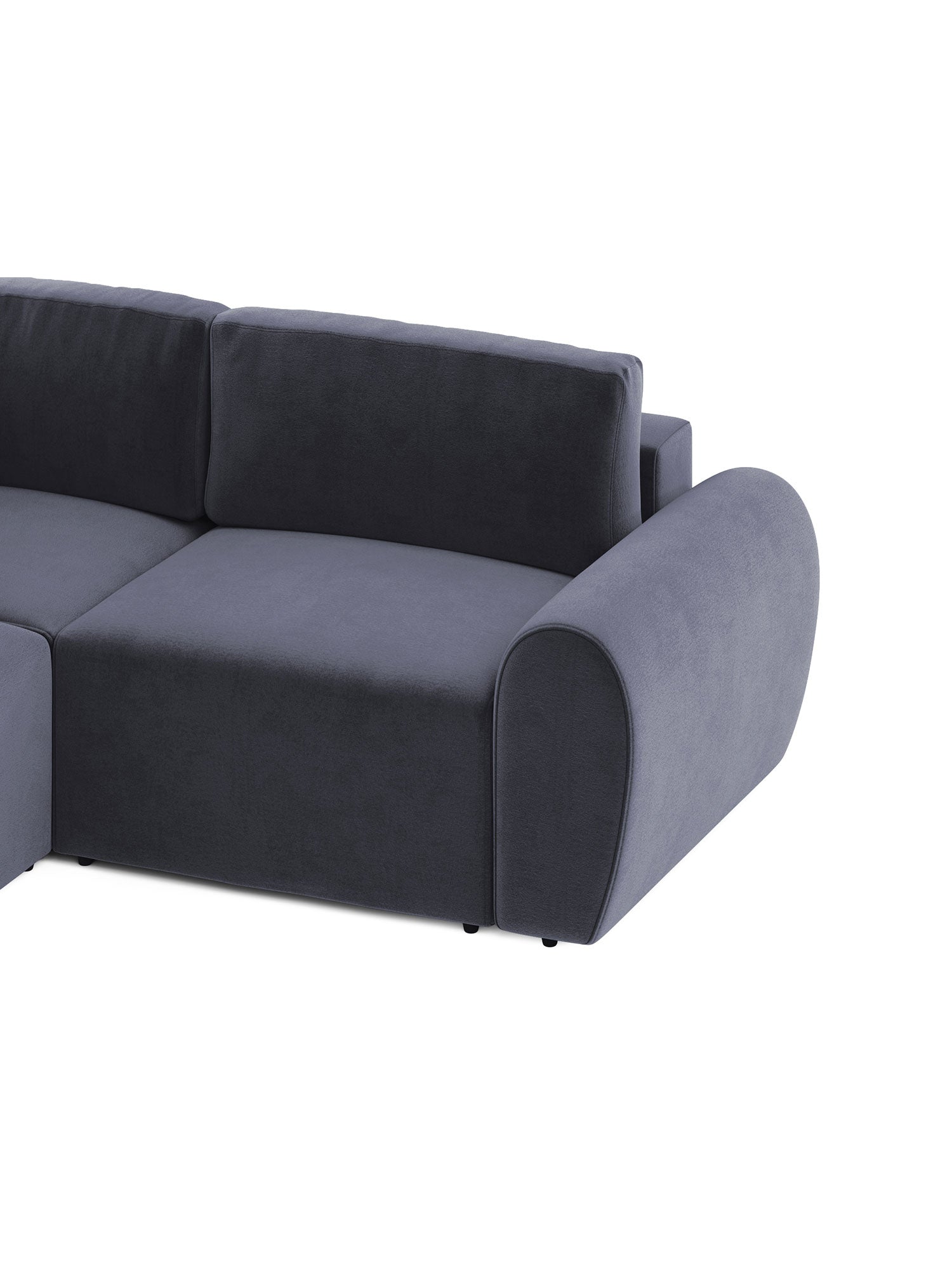 Nest Sectional Sofa Bed 3 Seater with Pouf