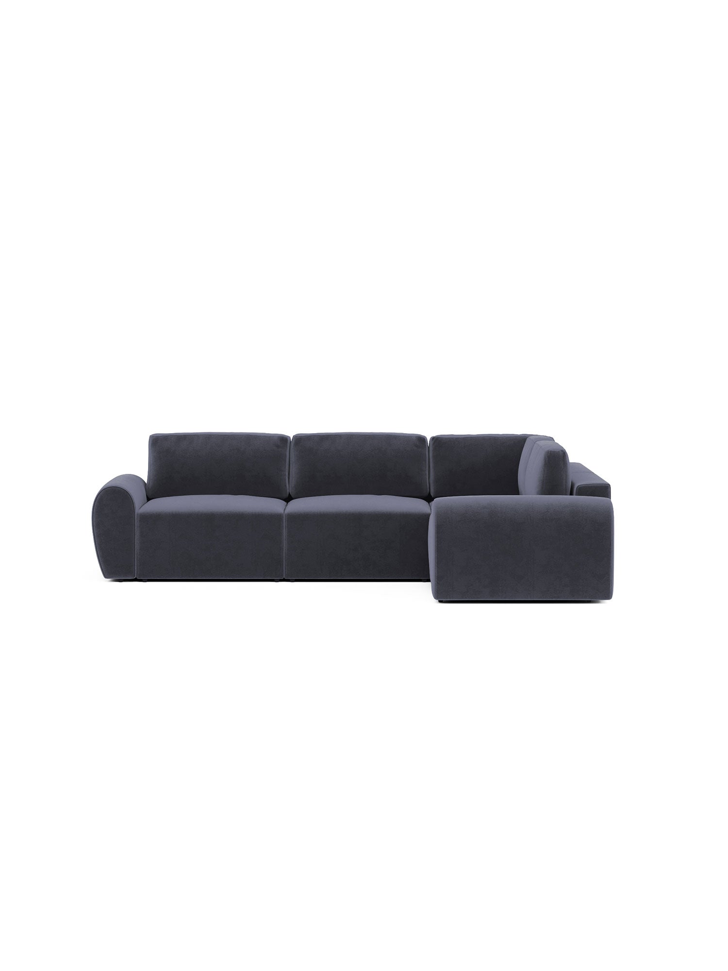 Nest Sectional Sofa Bed 3 Seater with Pouf