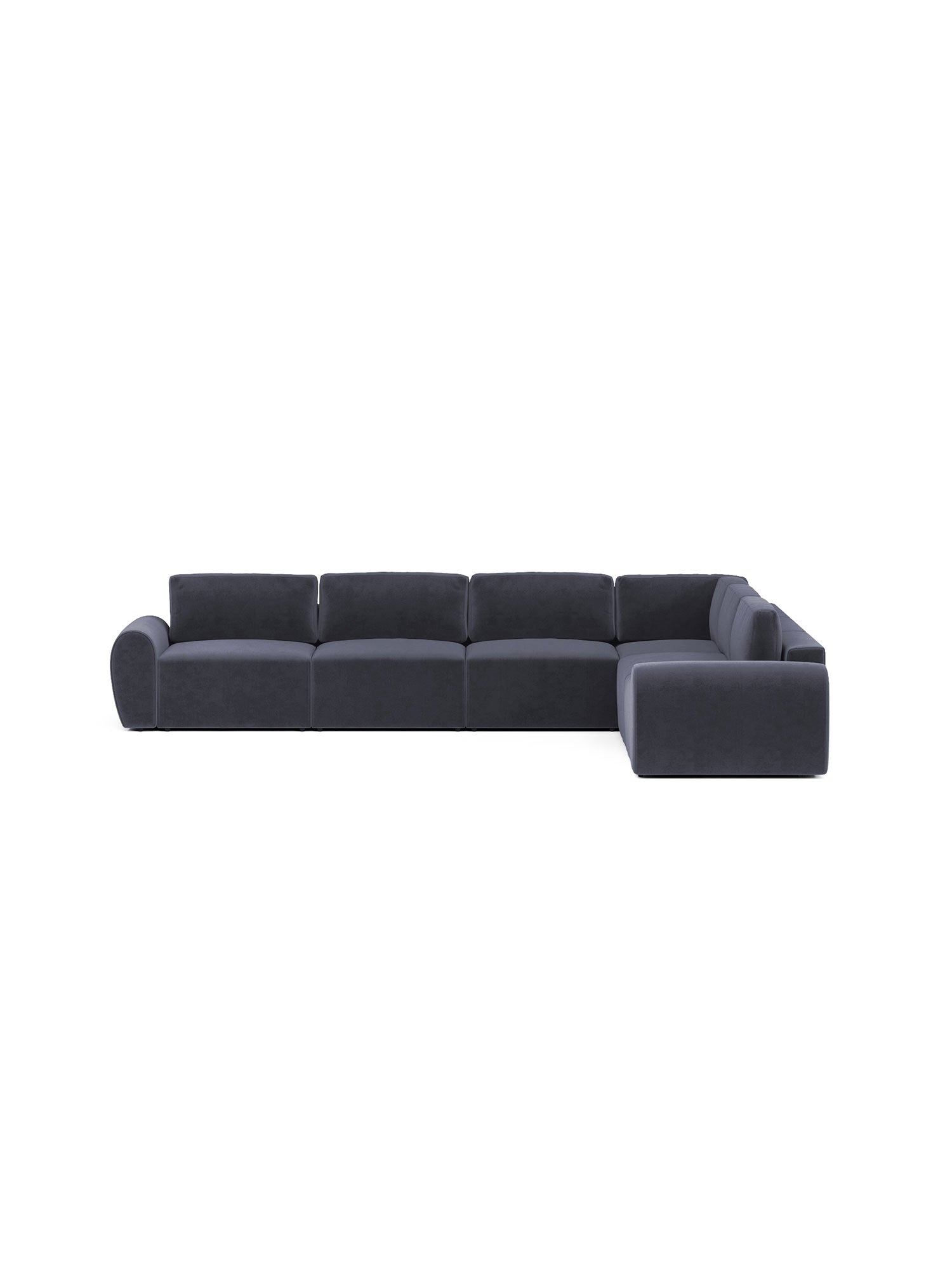 Nest Sectional Sofa Bed 4 Seater with Pouf