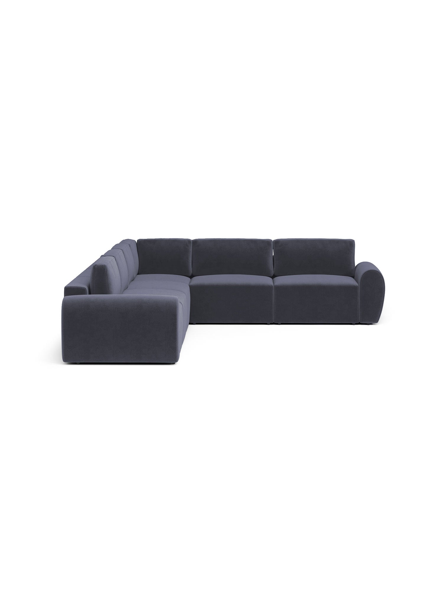 Nest Sectional Sofa Bed 4 Seater with Pouf
