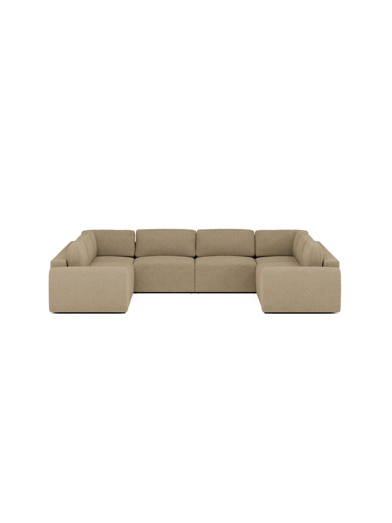 Nest U Shaped Sectional Sofa Bed with Pouf