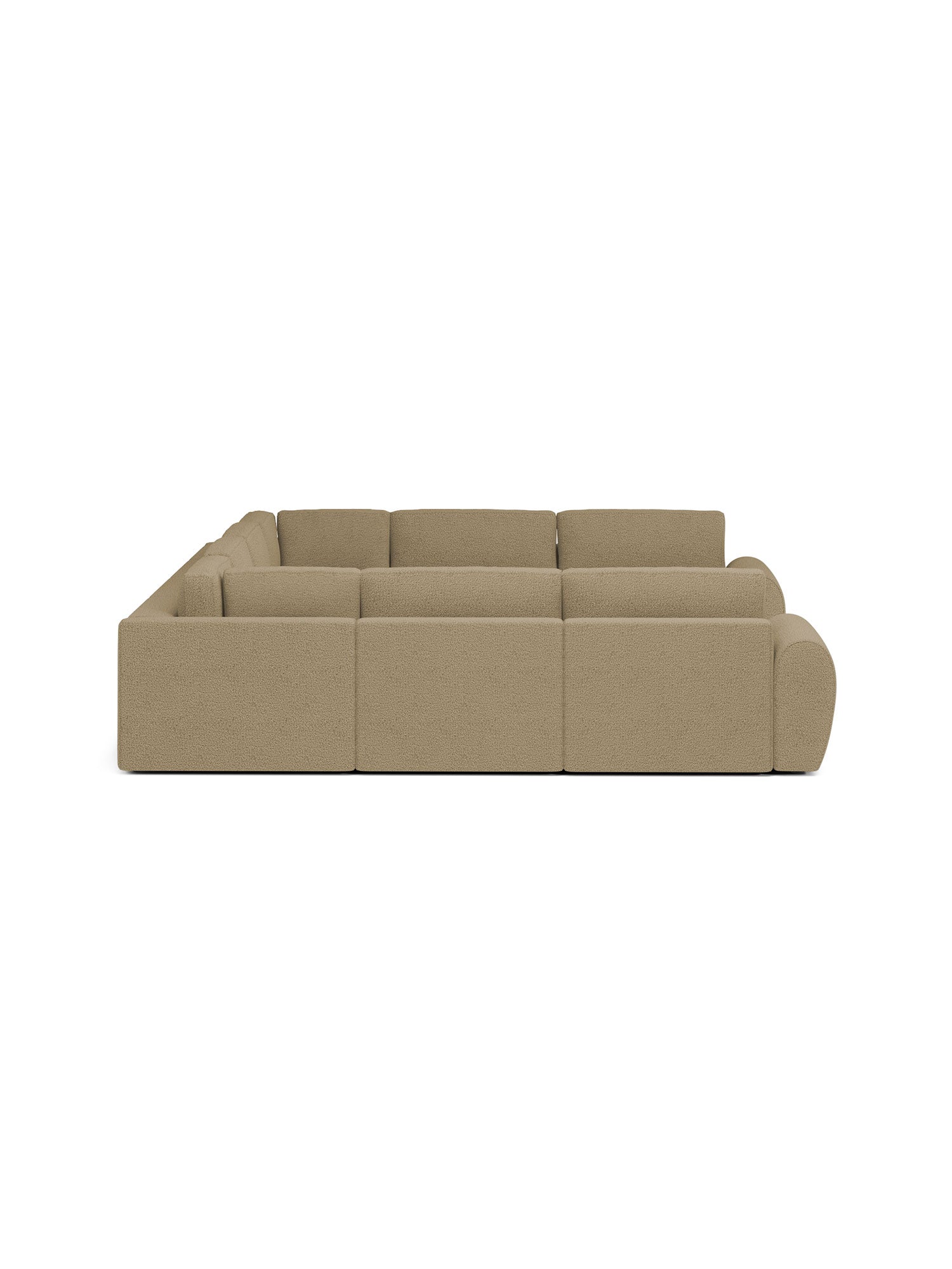 Nest U Shaped Sectional Sofa Bed with Pouf