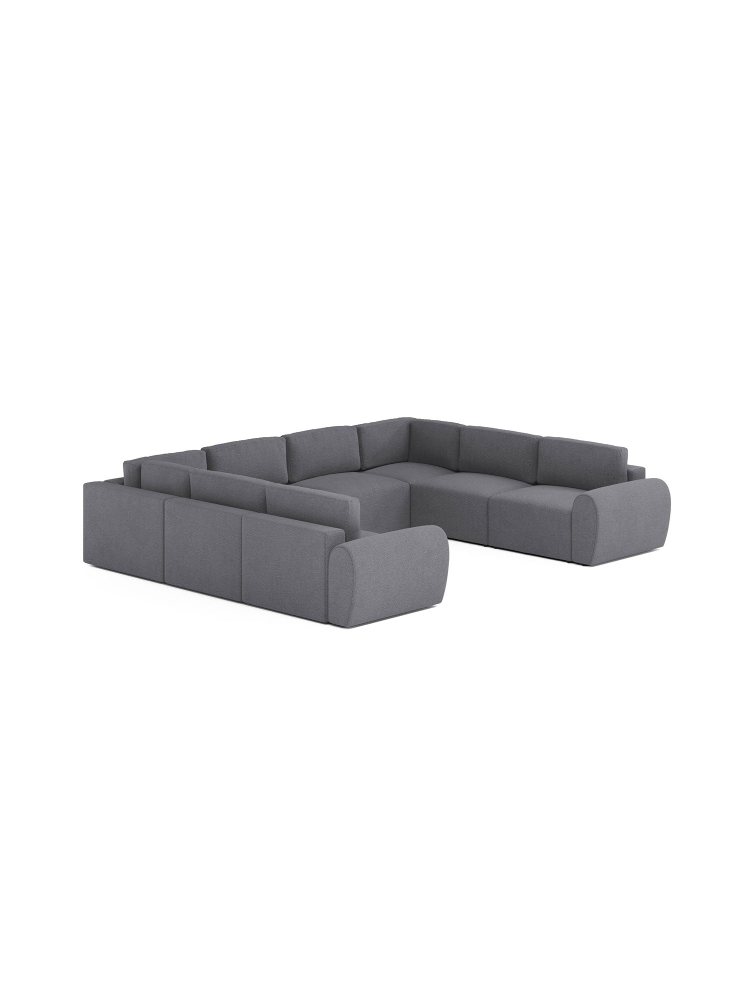 Nest U Shaped Sectional Sofa with Pouf
