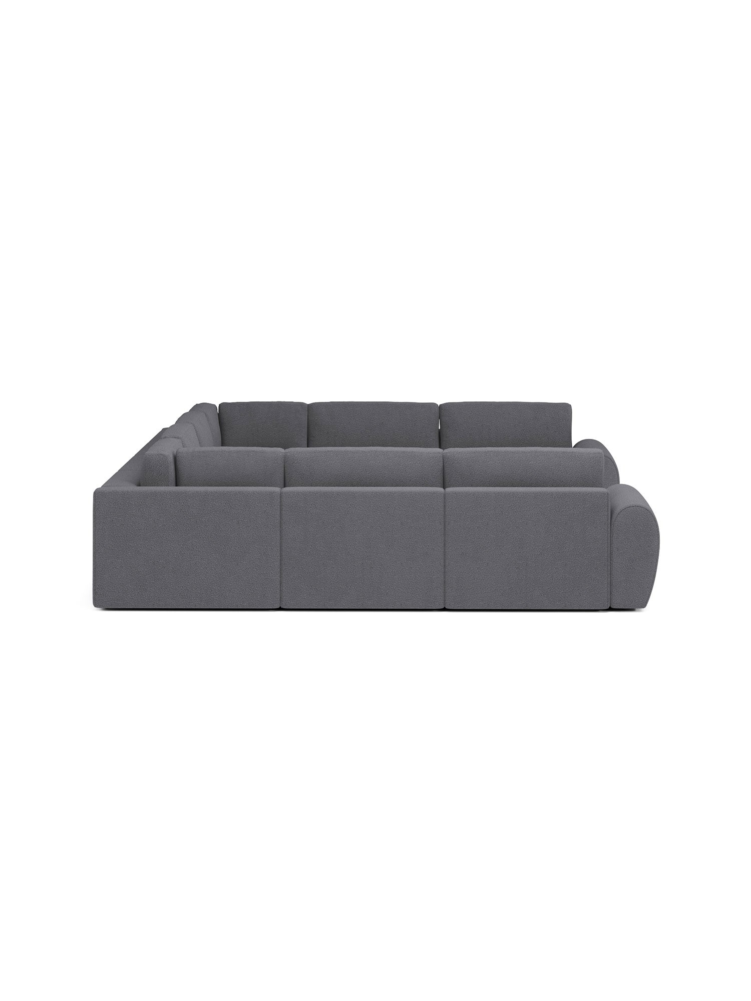 Nest U Shaped Sectional Sofa with Pouf